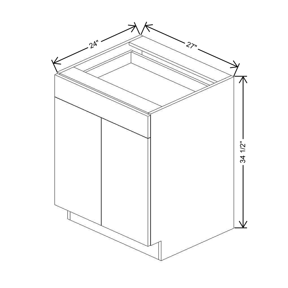 CNC Concord Elegant Stone 27" W 1 Drawer Double Door Base Cabinet