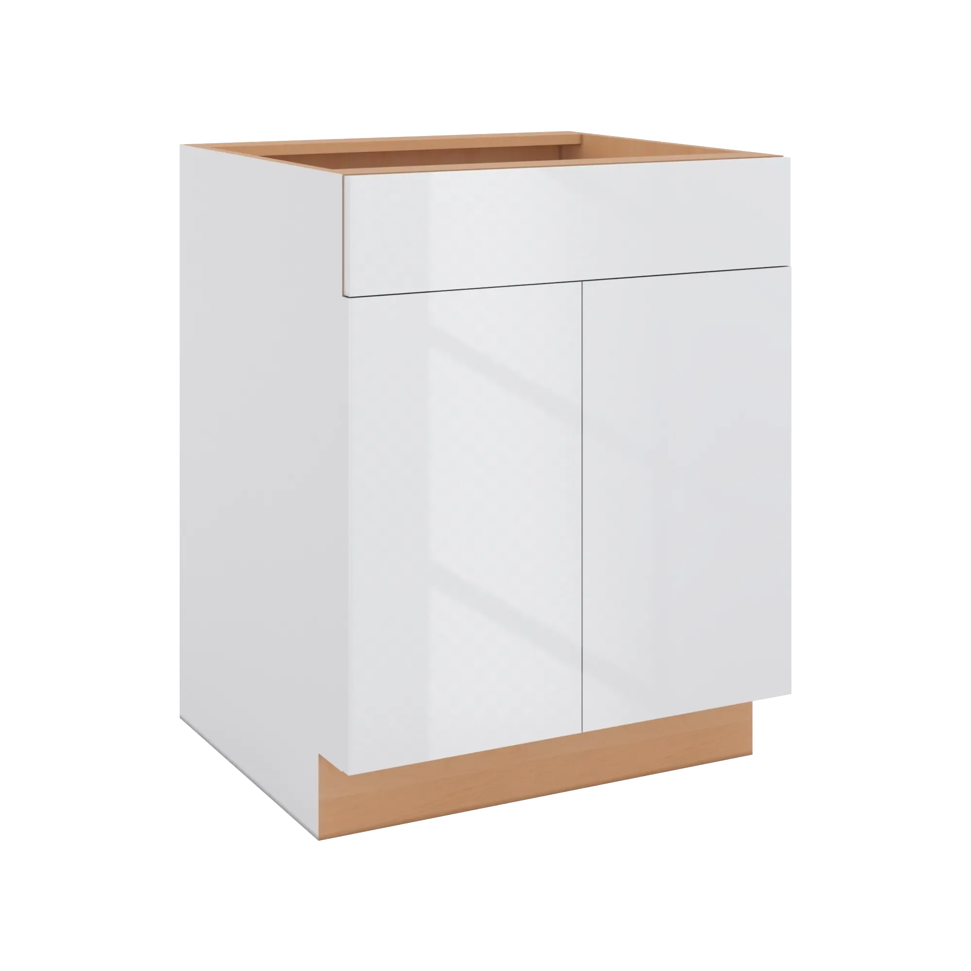 Modernform Cabinet Gloss White 27" W X 34 1/2" H X 24" D Double Door Base Cabinet