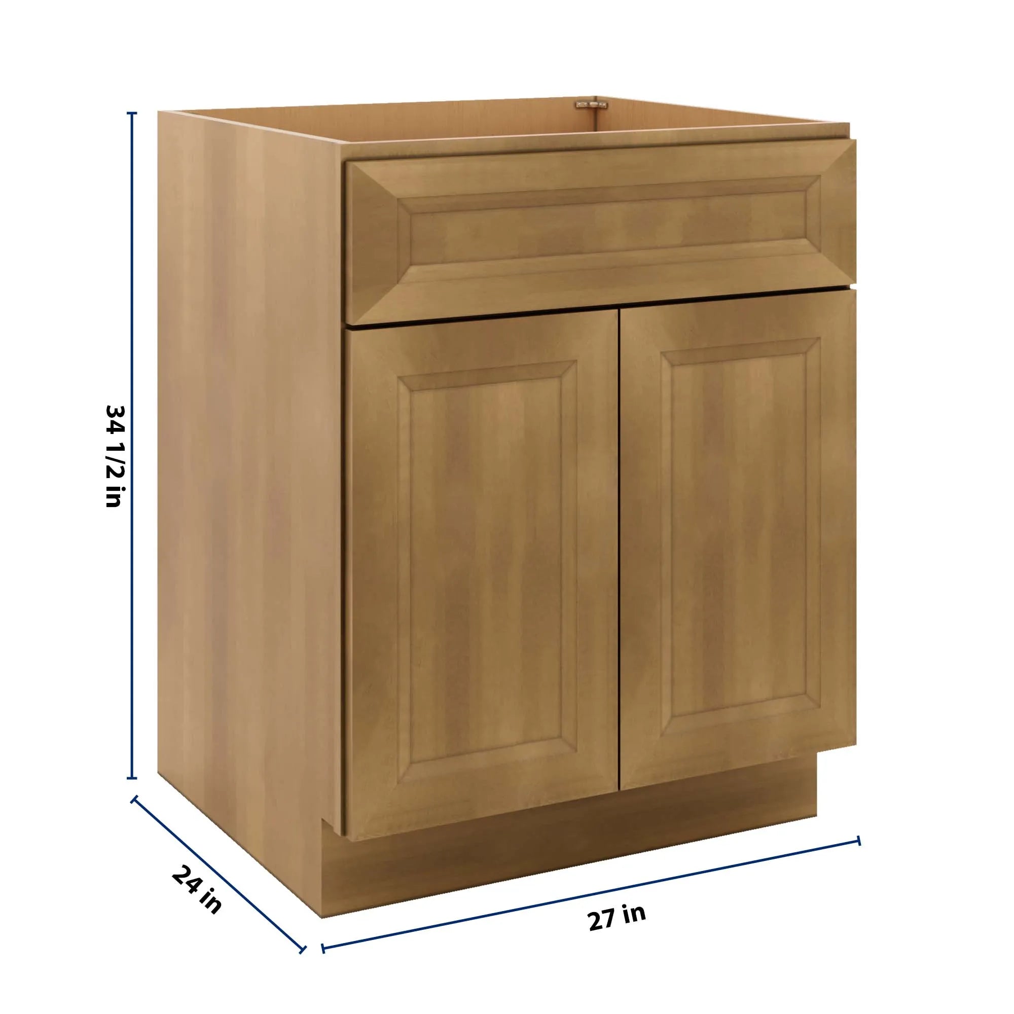 J&K Butterscotch B8 Double Door Standard Base Cabinet - 27" W