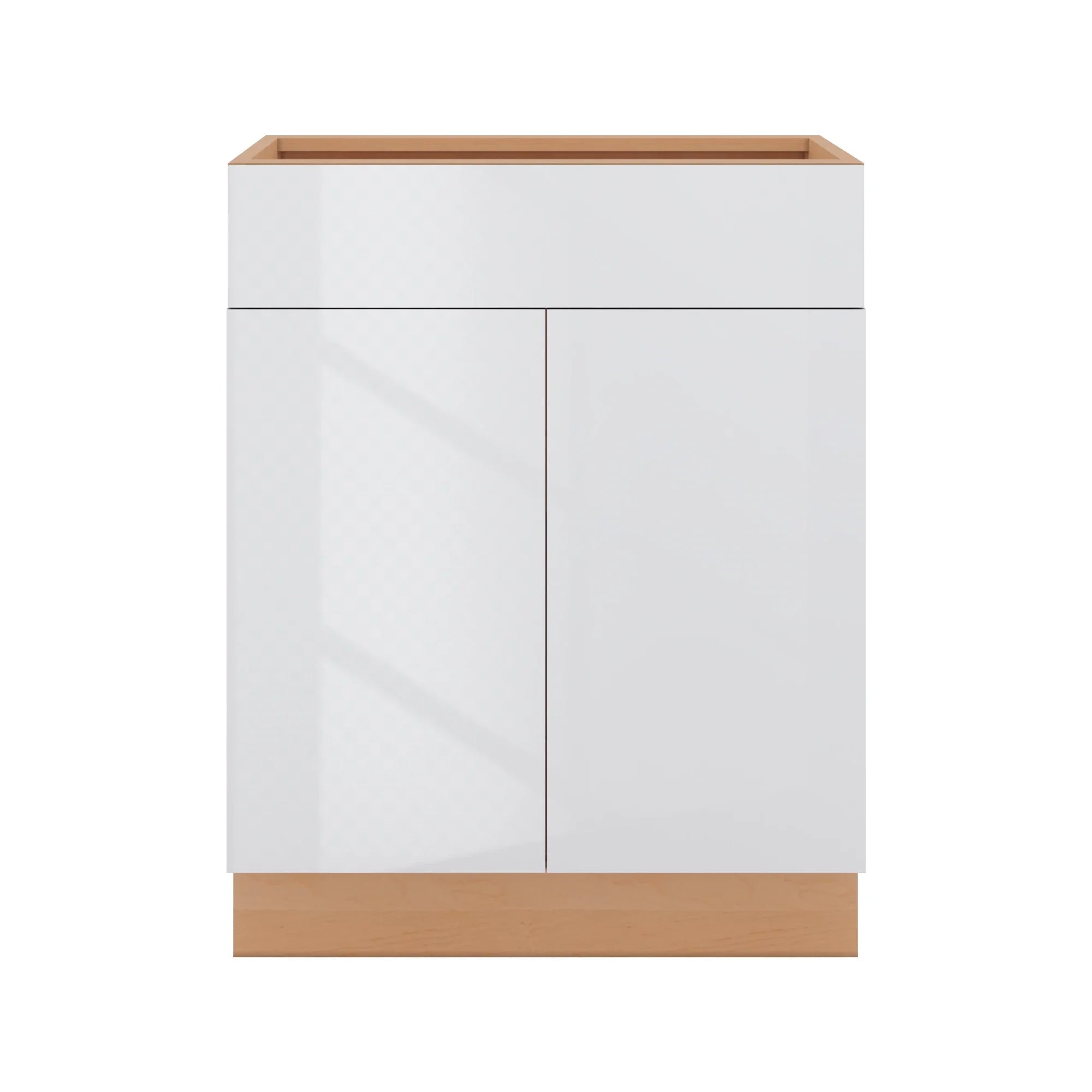 Modernform Cabinet Gloss White 27" W X 34 1/2" H X 24" D Double Door Base Cabinet