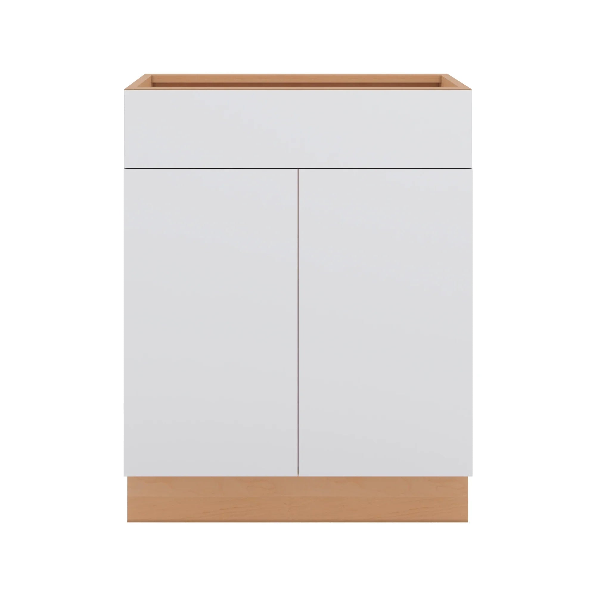 Modernform Cabinet Matte White 27" W X 34 1/2" H X 24" D Double Door Base Cabinet