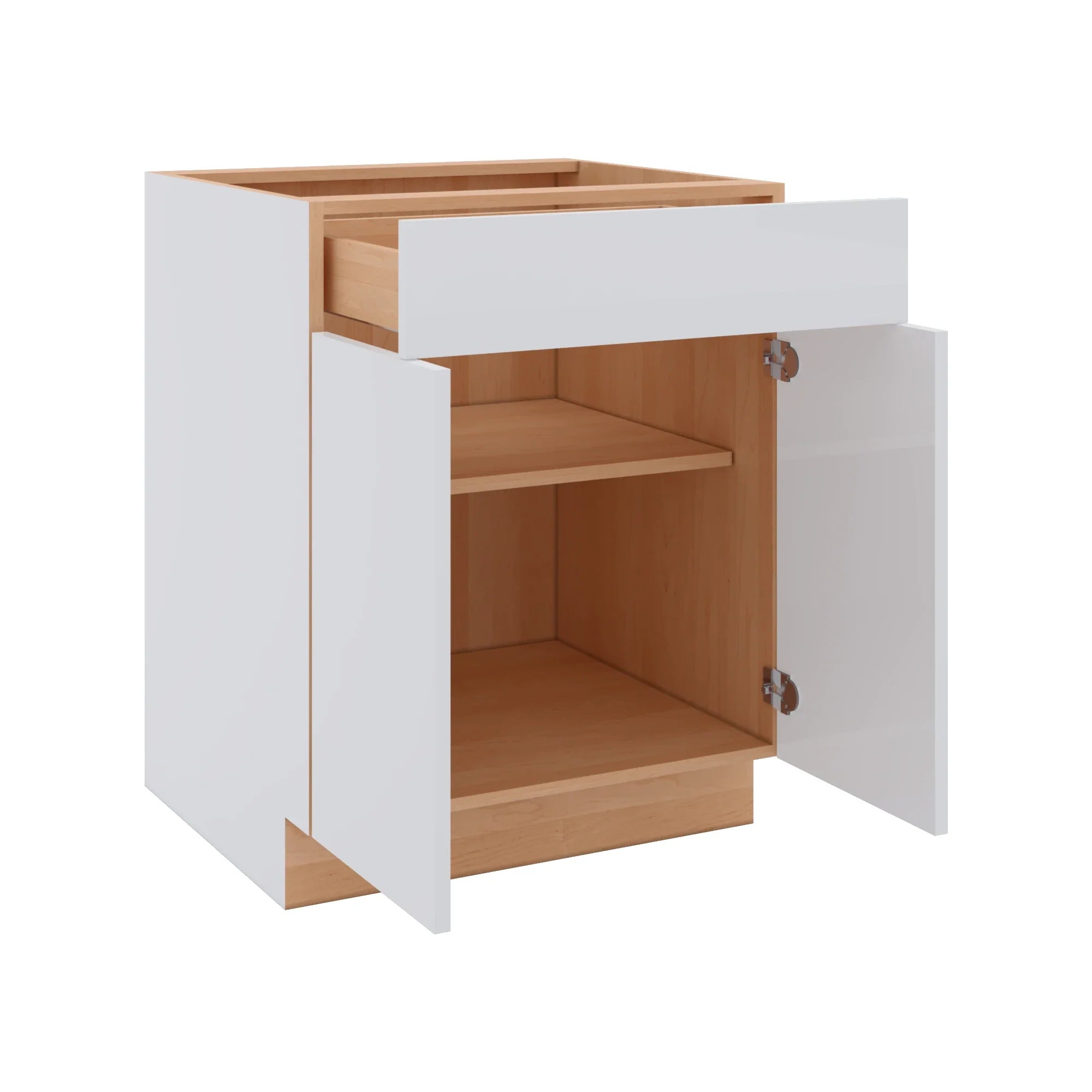 Modernform Cabinet Gloss White 27" W X 34 1/2" H X 24" D Double Door Base Cabinet