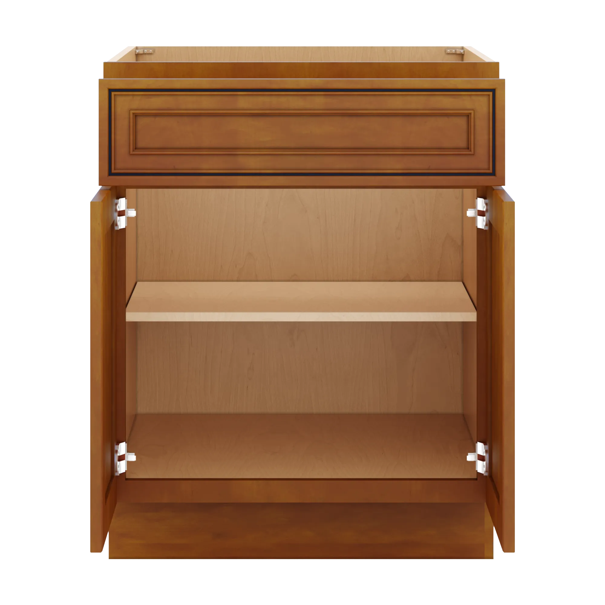 j k mocha glazed k10 double door standard base cabinet 27 w