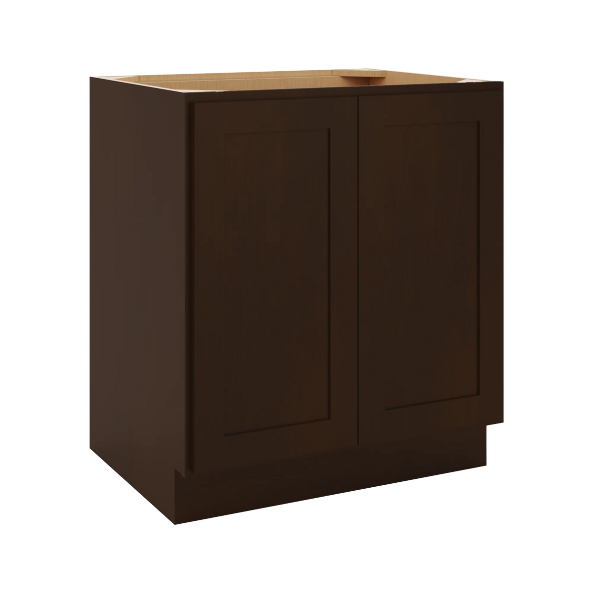 CNC Luxor 5-Piece Espresso 30" W Full Height Double Door Base Cabinet W/ 1 Pullout Shelf