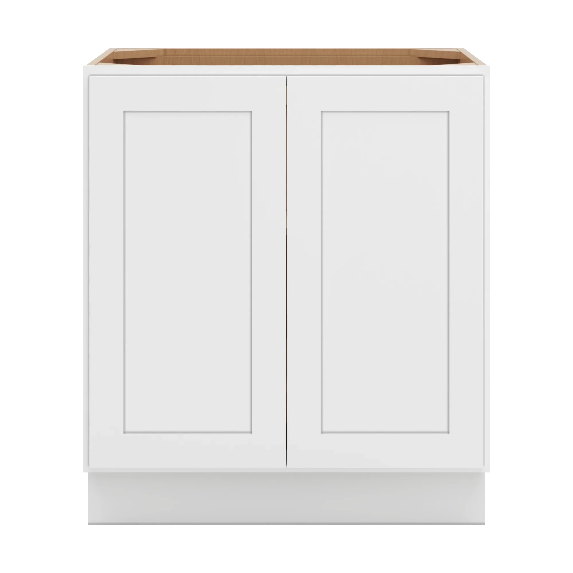cnc luxor 5 piece white 30 w full height double door base cabinet w 1 pullout shelf