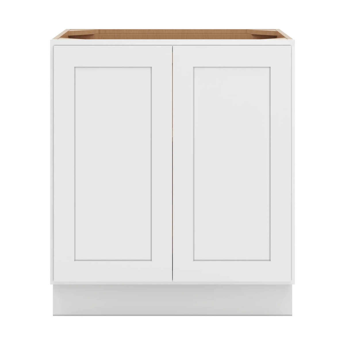 cnc luxor white 30 w full height double door base cabinet w 1 pullout shelf