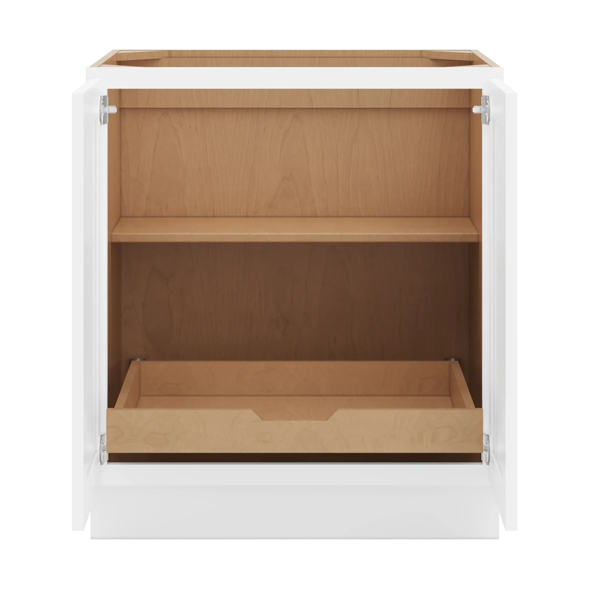cnc luxor 5 piece white 30 w full height double door base cabinet w 1 pullout shelf