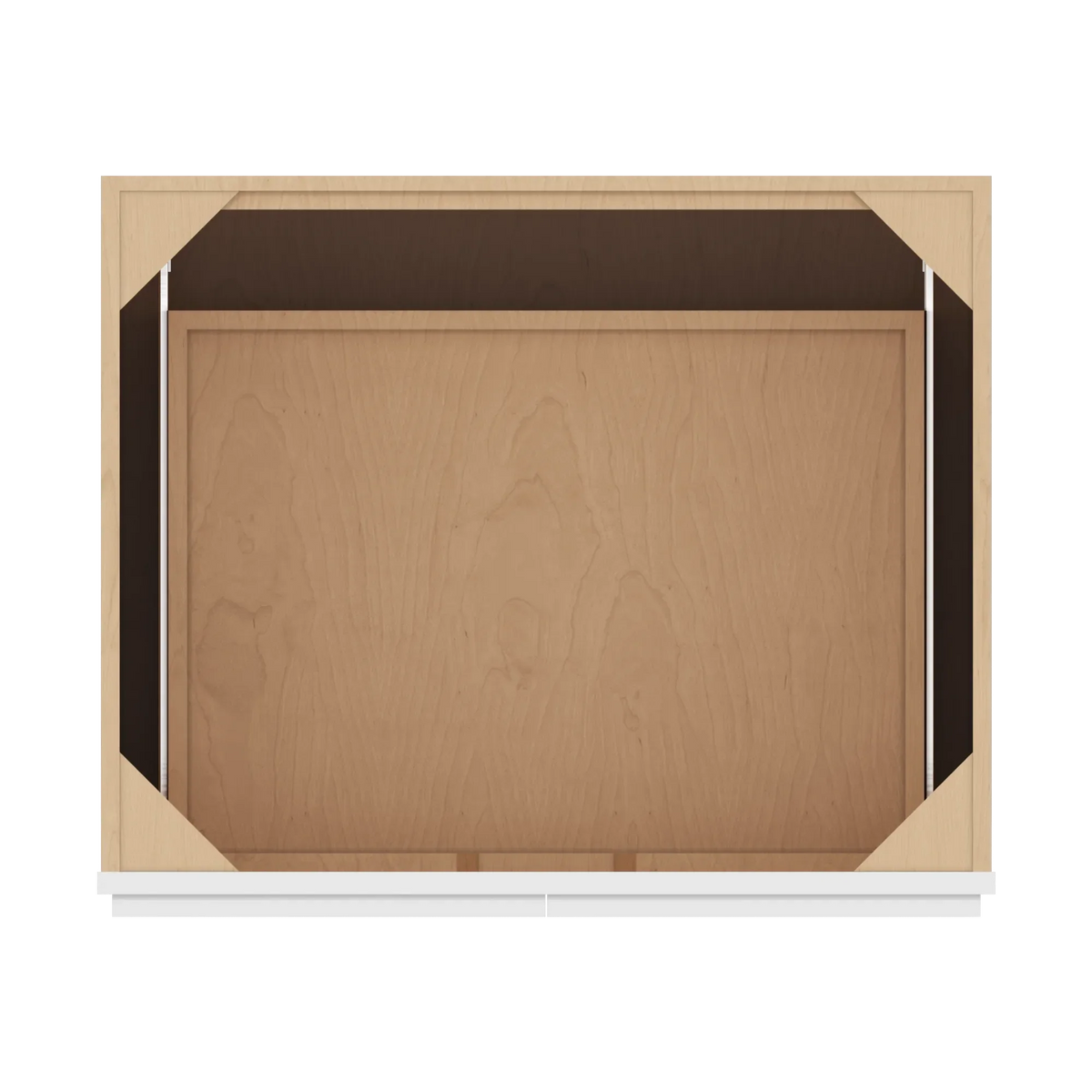 cnc luxor white 30 w full height double door base cabinet w 2 pullout shelf