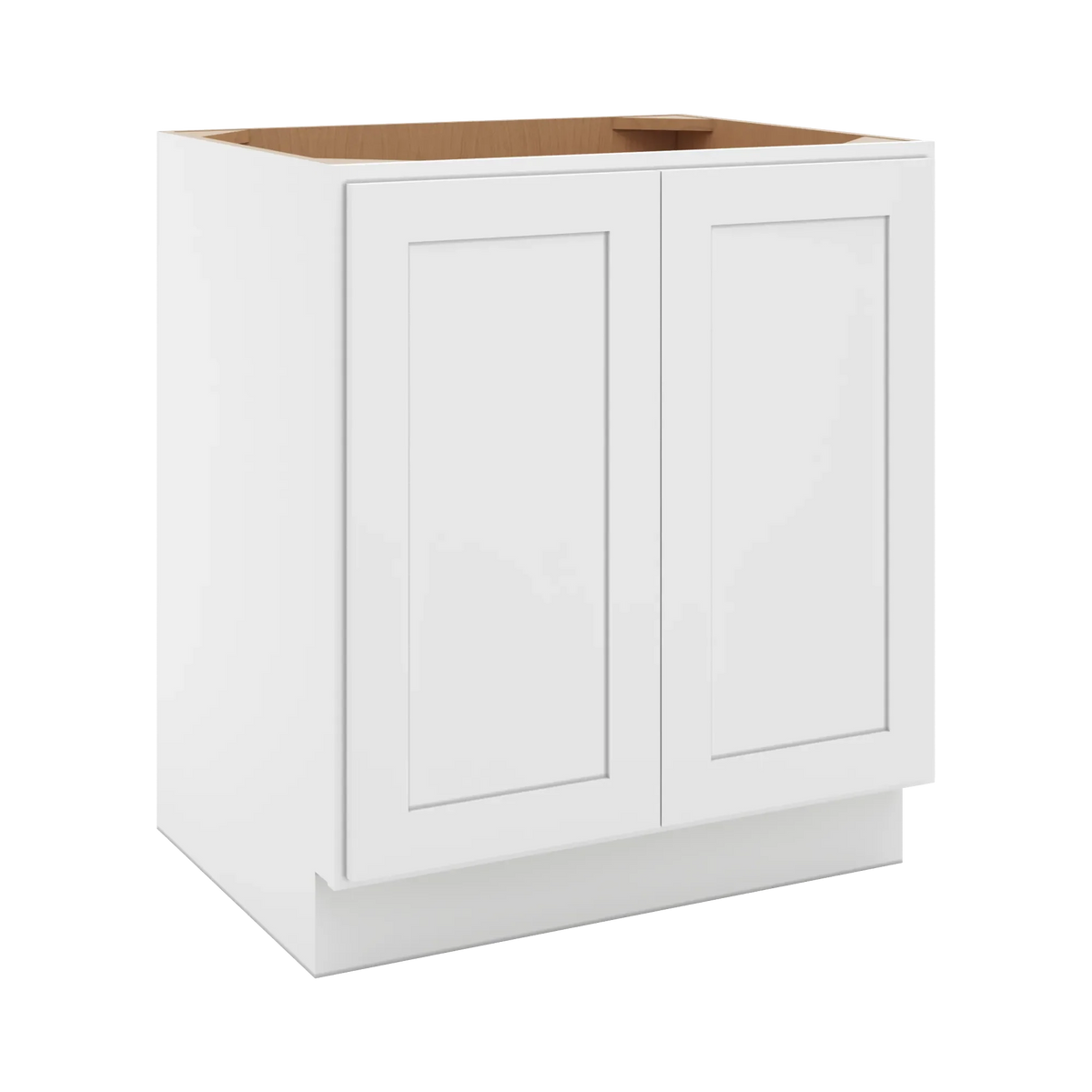 cnc luxor white 30 w full height double door base cabinet