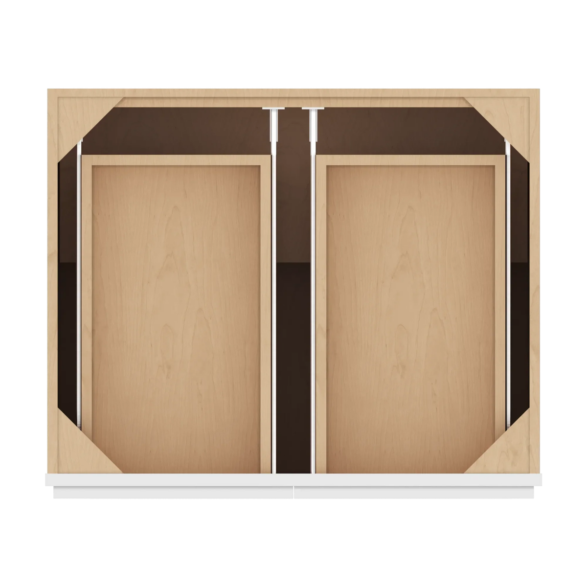 cnc luxor white 30 w x 32 1 2 h double door 2 drawer base cabinet