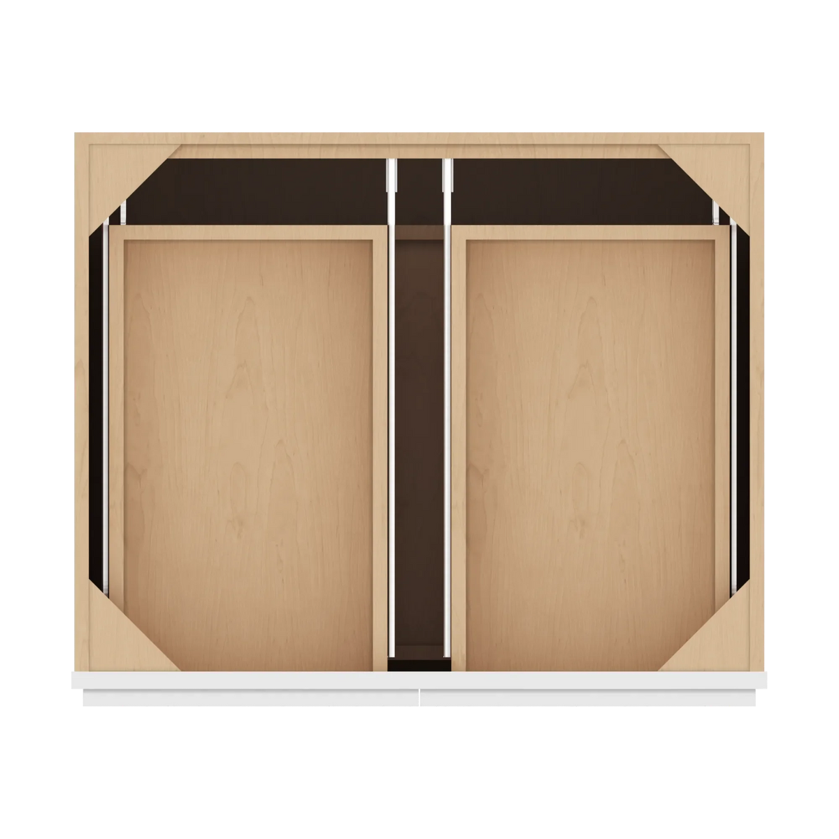 cnc luxor white 30 w 2 drawer double door base cabinet w 2 pullout shelf