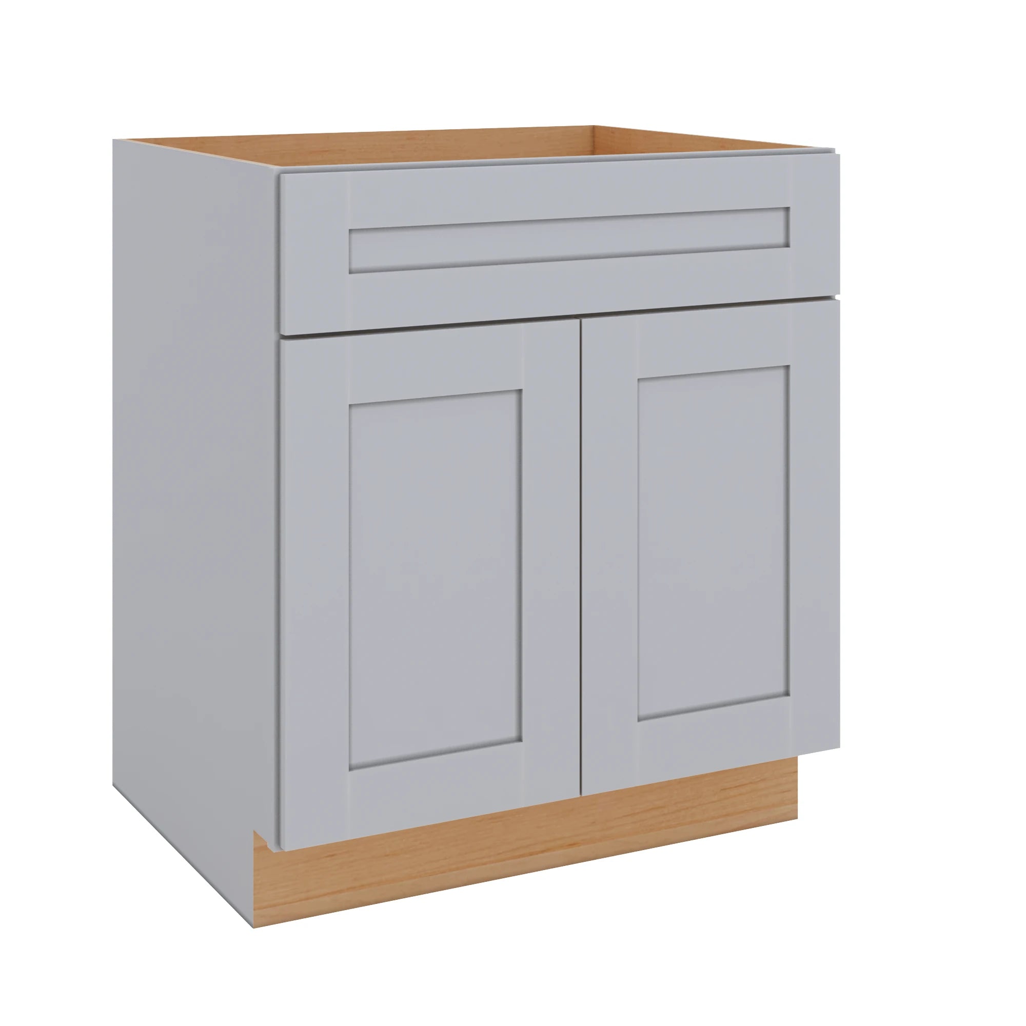 Modernform Cabinet Grey Shaker 30" W X 34 1/2" H X 24" D Double Door Base Cabinet