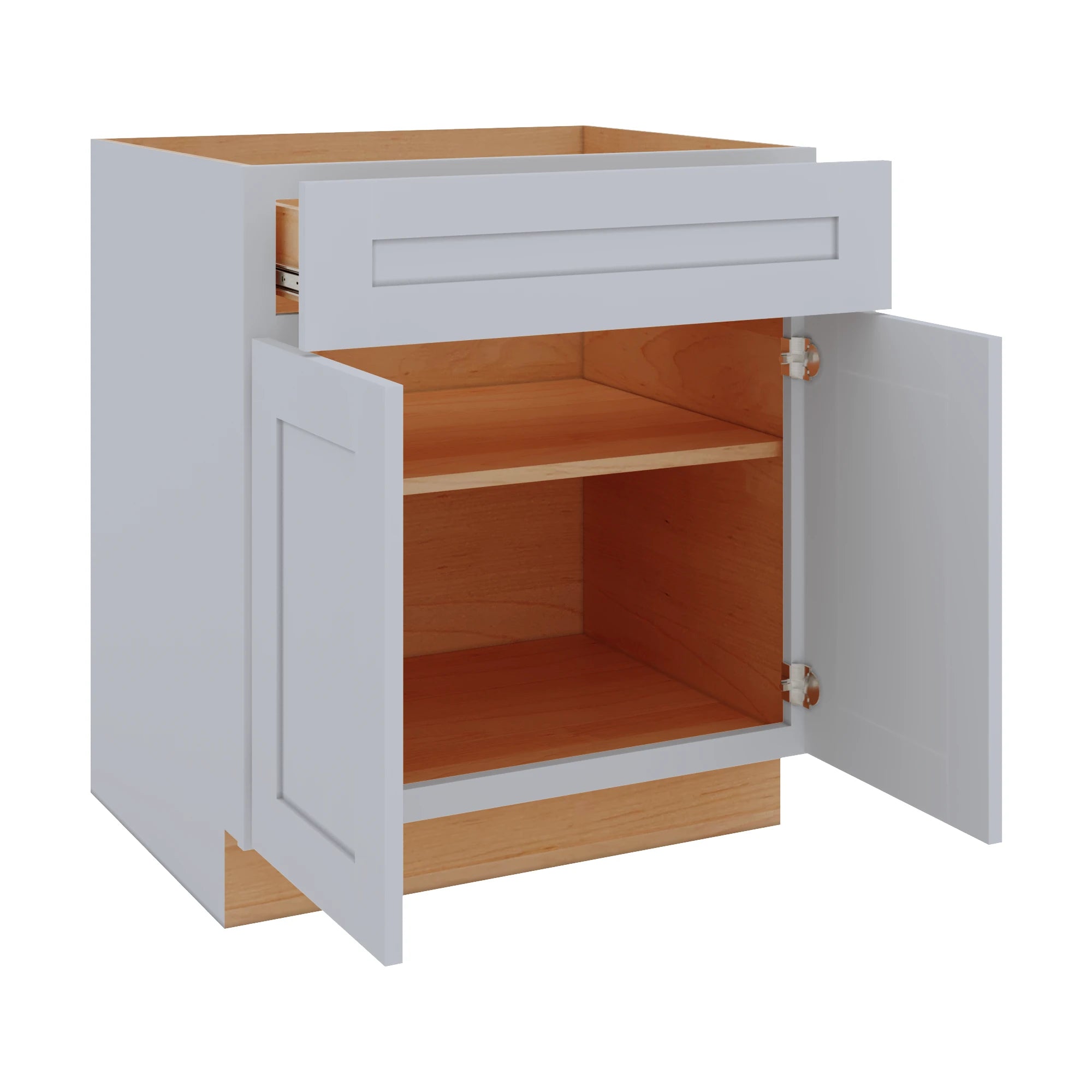 Modernform Cabinet Grey Shaker 30" W X 34 1/2" H X 24" D Double Door Base Cabinet