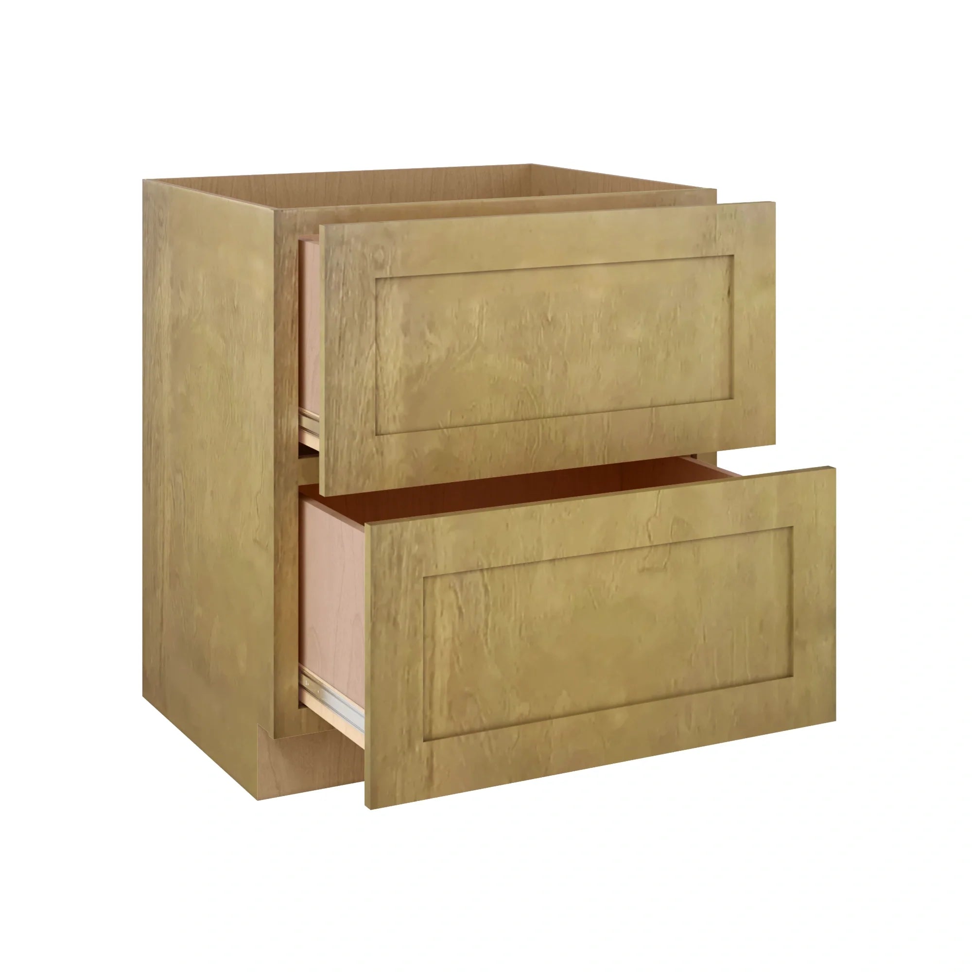 Modernform Cabinet Natural Shaker 30" W X 34 1/2" H X 24" D 2 Drawer Base Cabinet