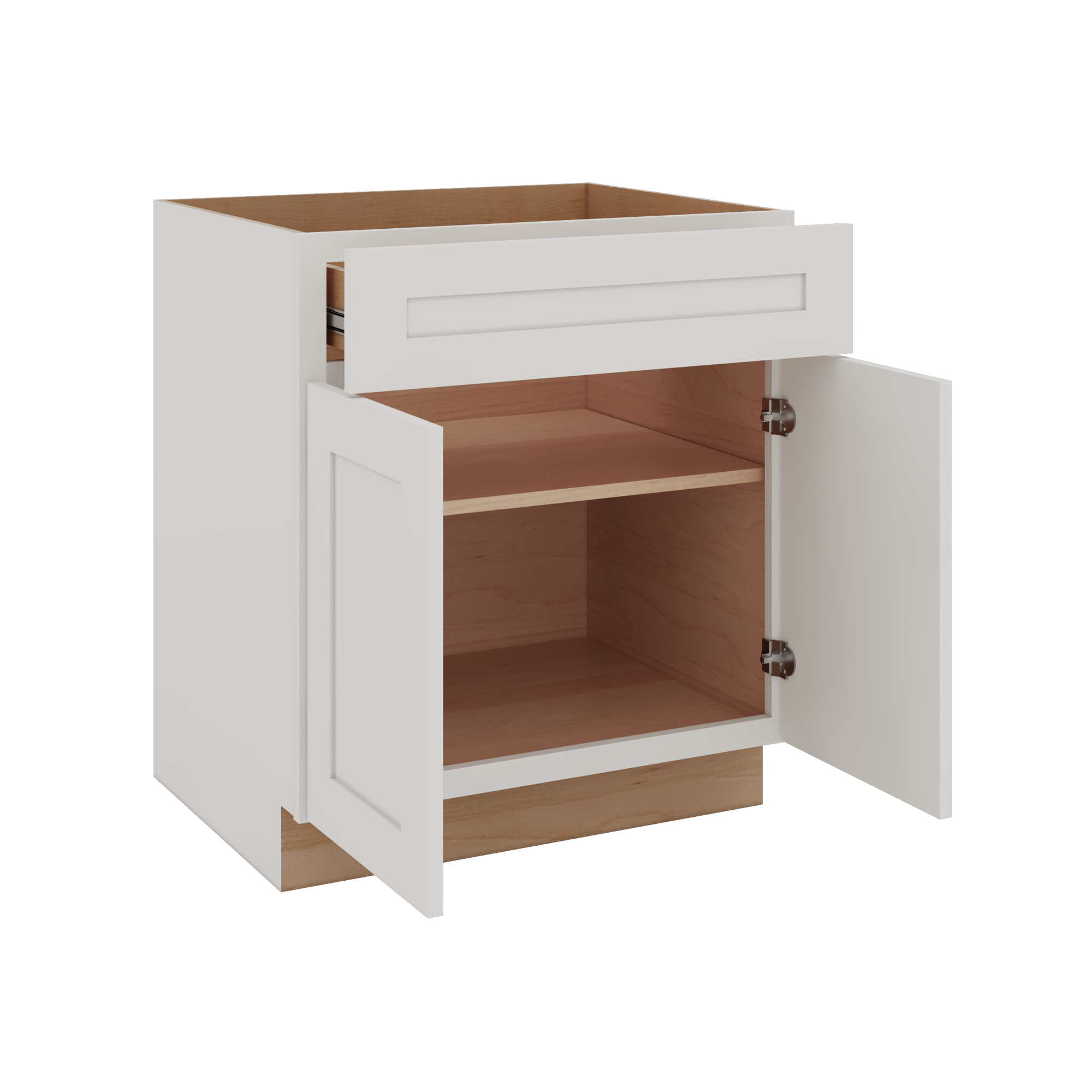 Modernform Cabinet White Shaker 30" W X 34 1/2" H X 24" D Double Door Base Cabinet