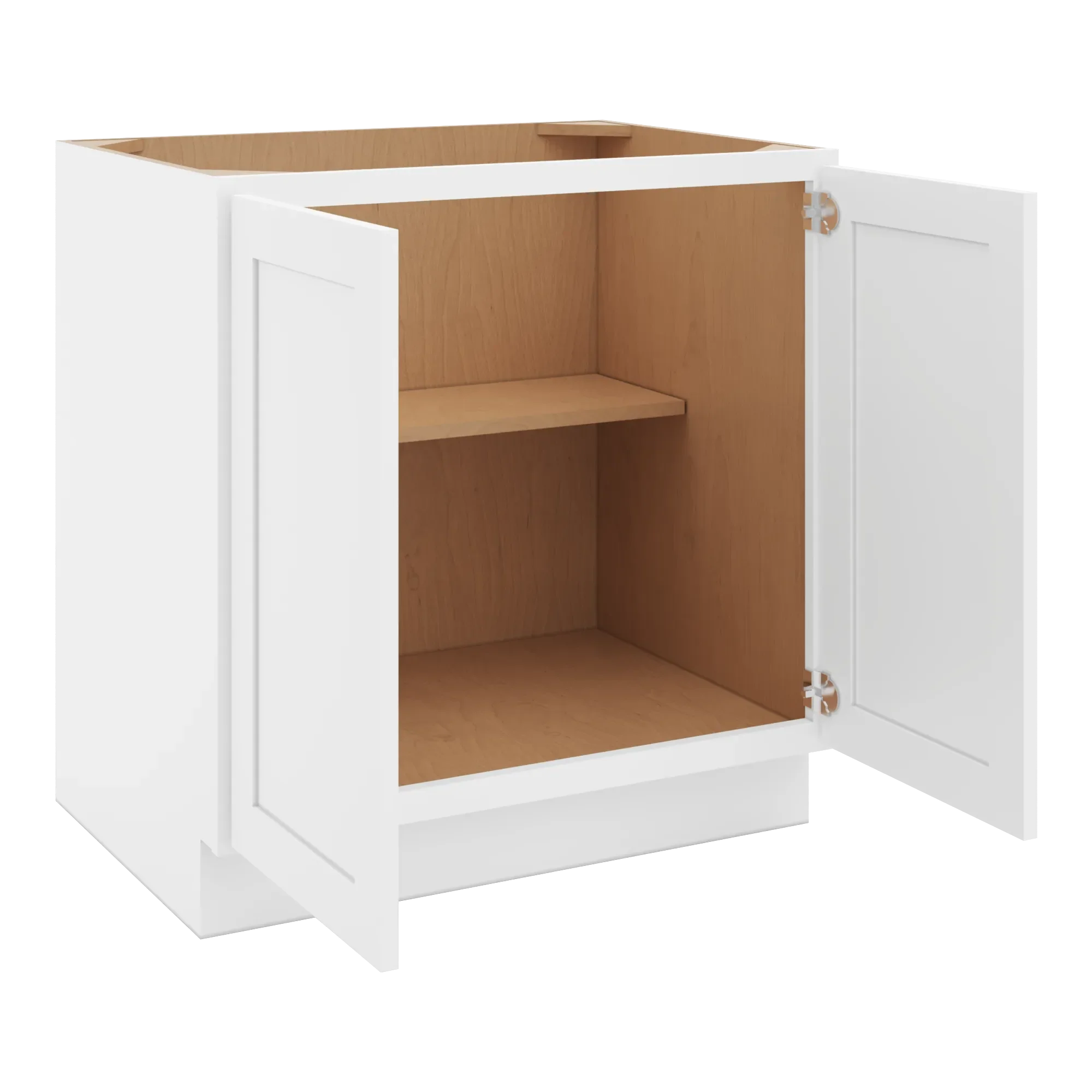 cnc luxor 5 piece white 33 w full height double door base cabinet