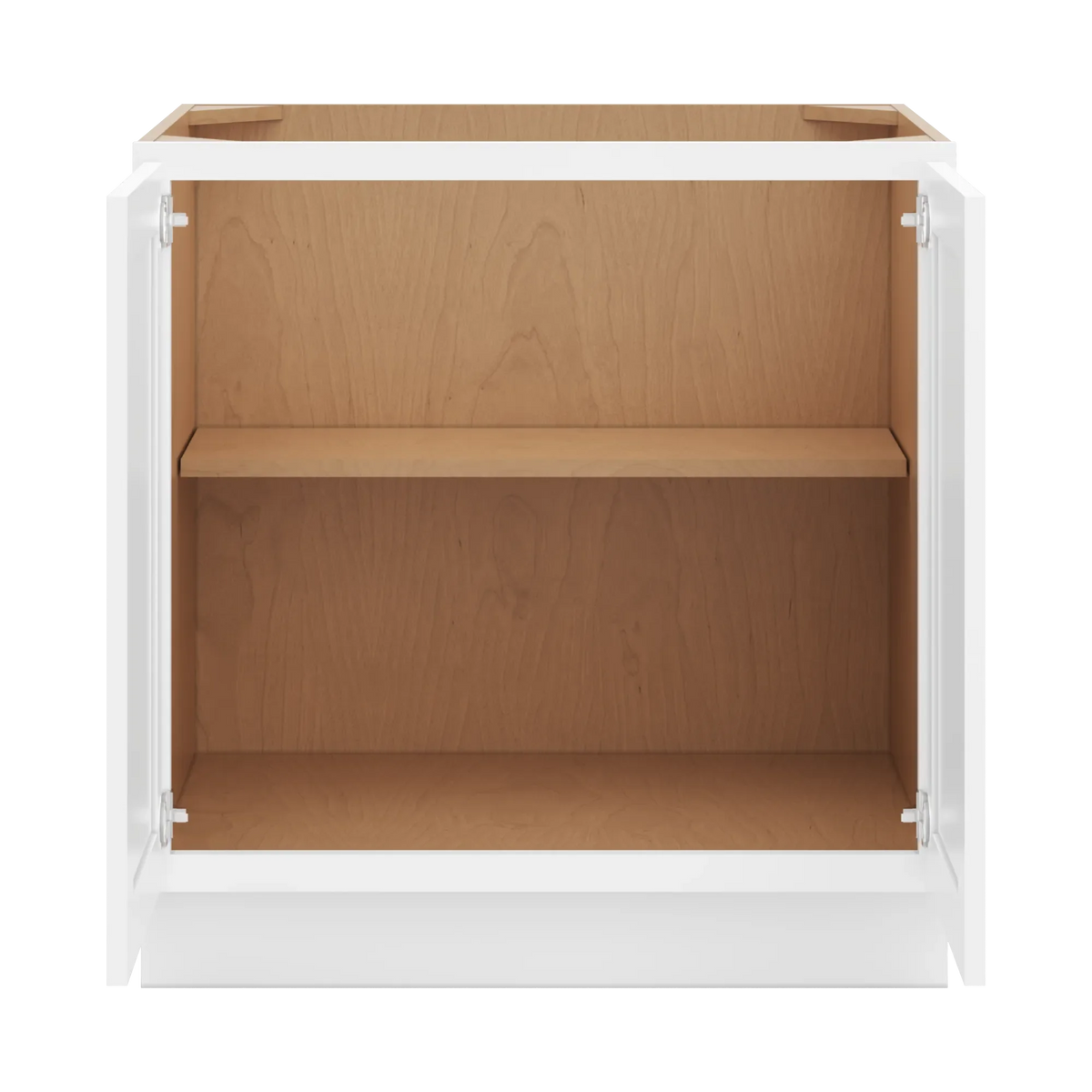 cnc luxor white 33 w full height double door base cabinet