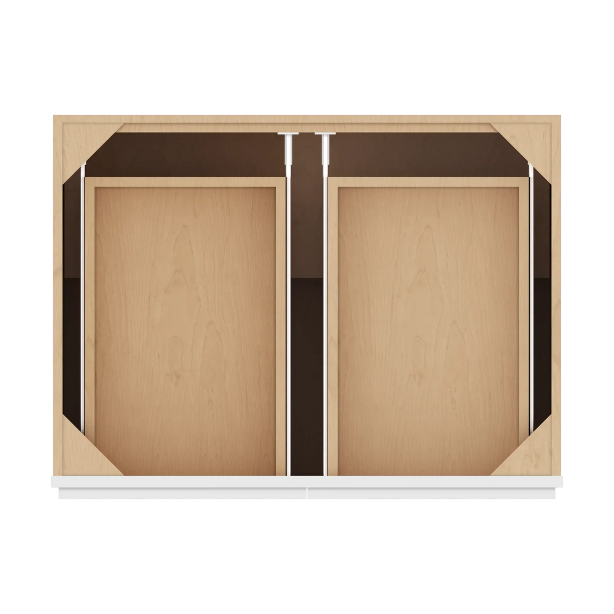 cnc luxor white 33 w x 32 1 2 h double door 2 drawer base cabinet