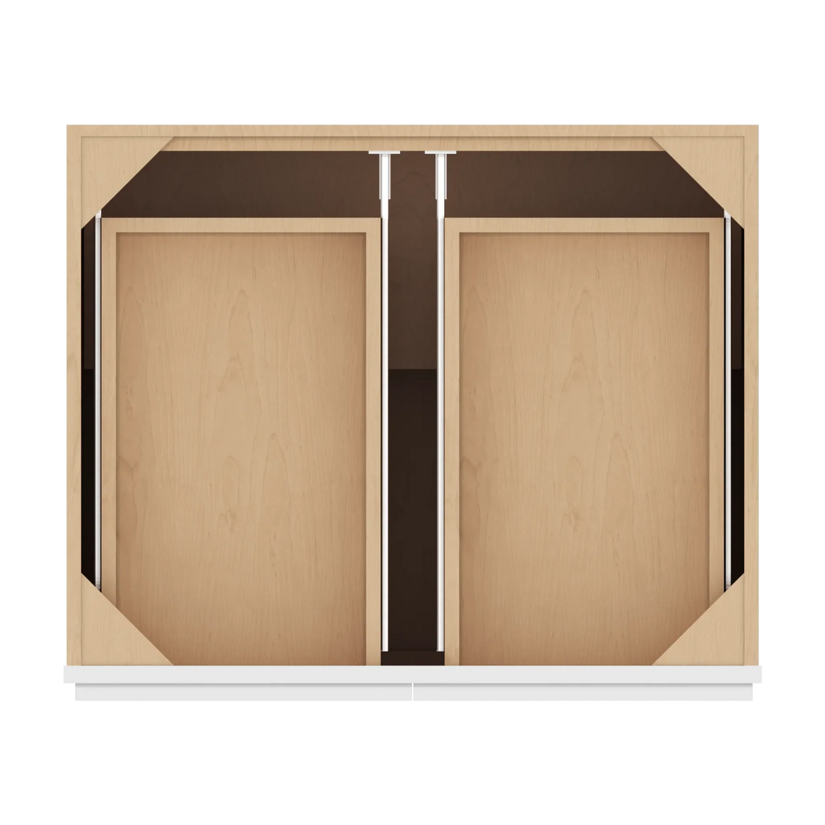 cnc luxor white 33 w 2 drawer double door base cabinet w 1 pullout shelf