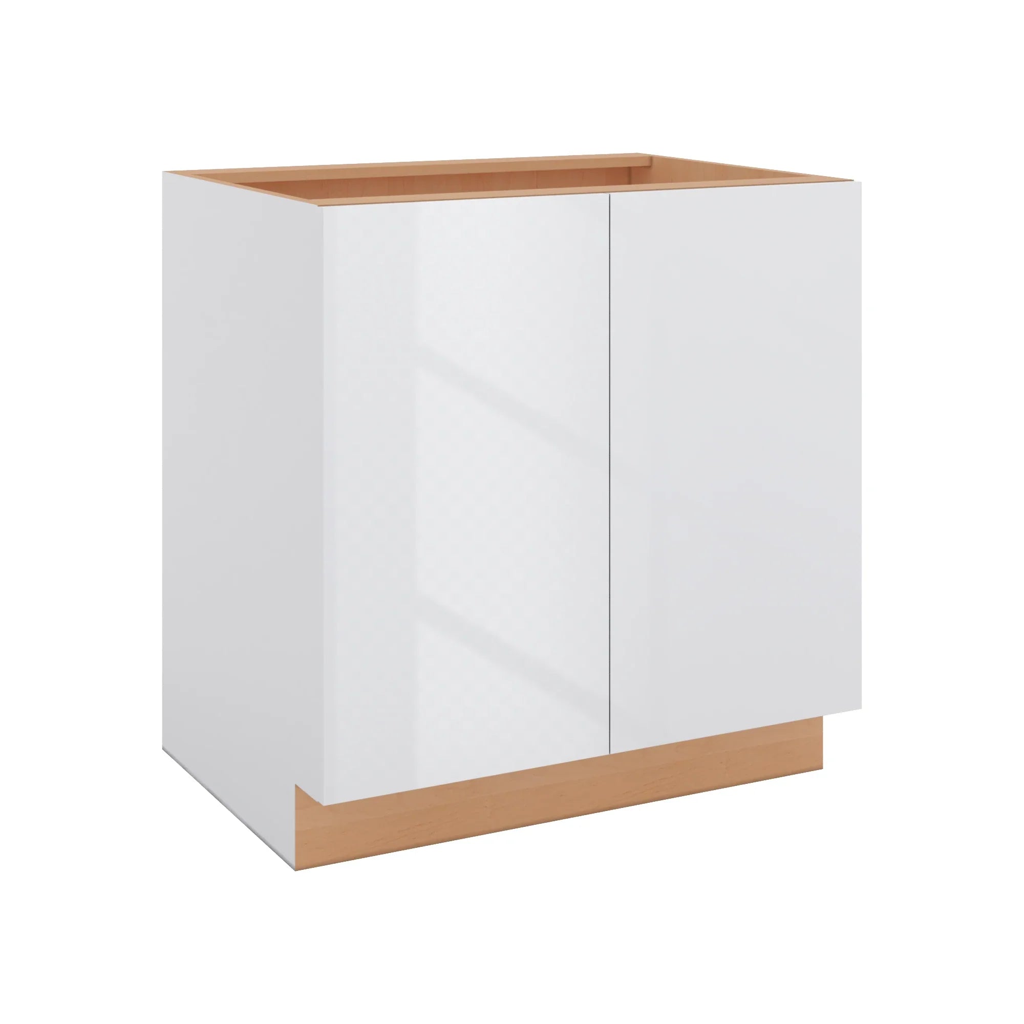 Modernform Cabinet Gloss White 33" W X 34 1/2" H X 24" D Full Height Double Door Base Cabinet