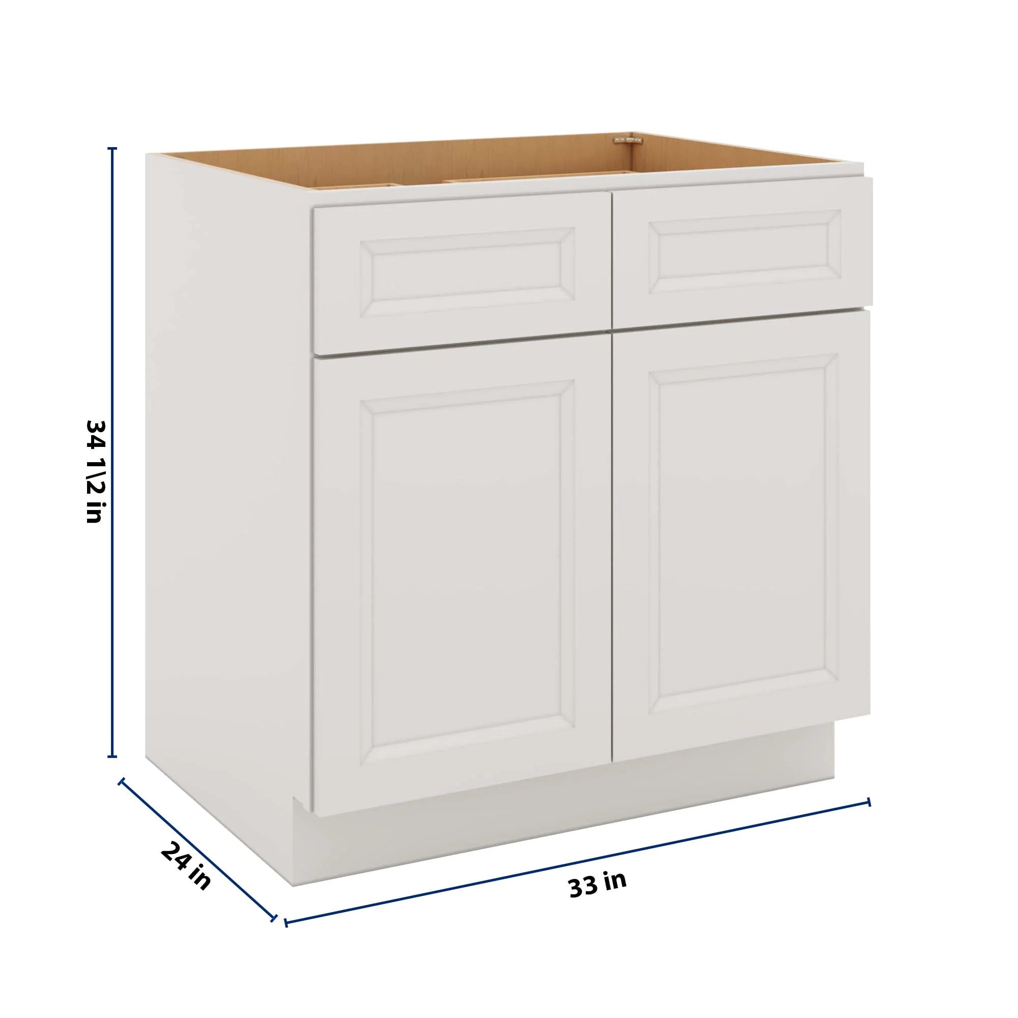 J&K Pure B5 Double Door Standard Base Cabinet - 33" W