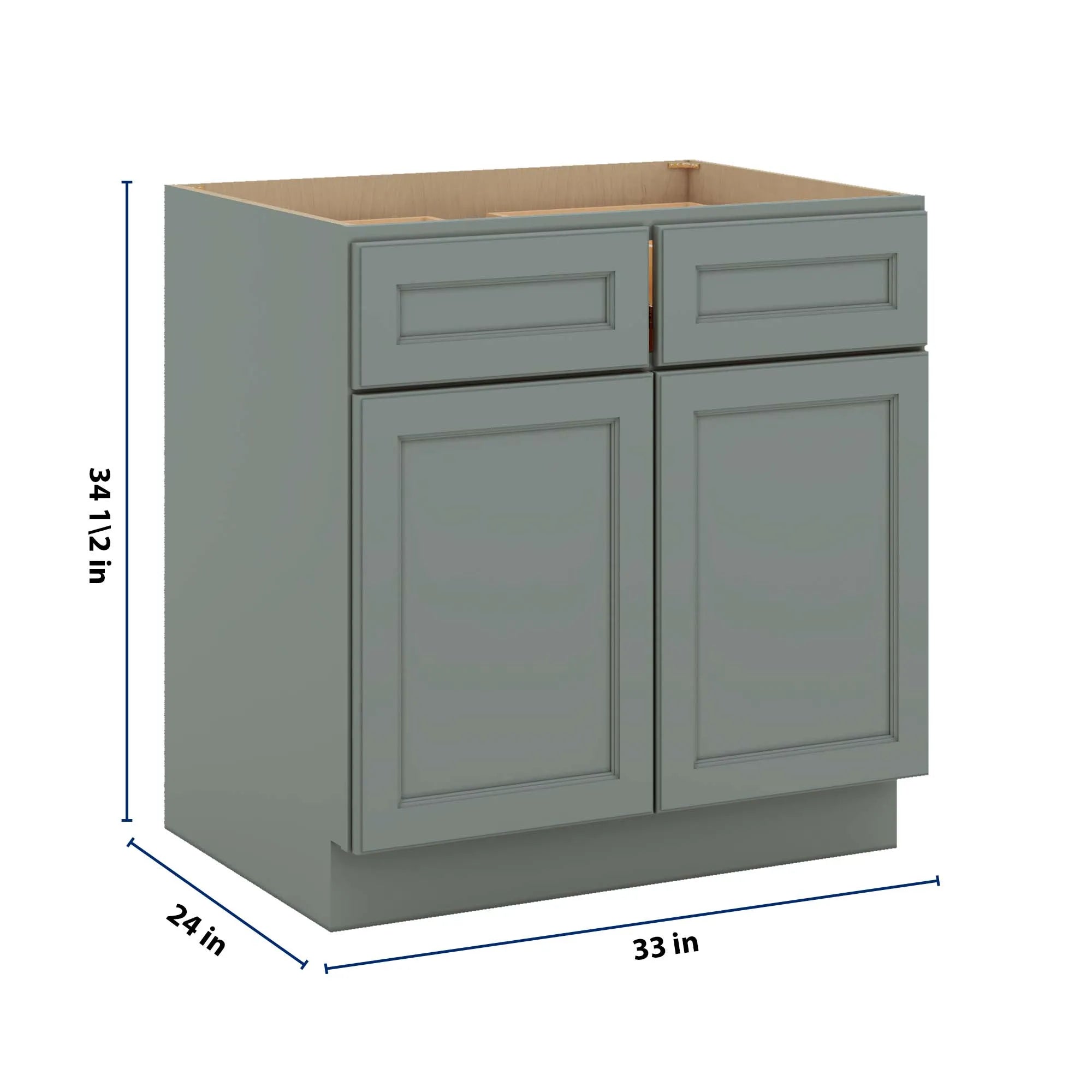 J&K Sage E3 Double Door Standard Base Cabinet - 33" W