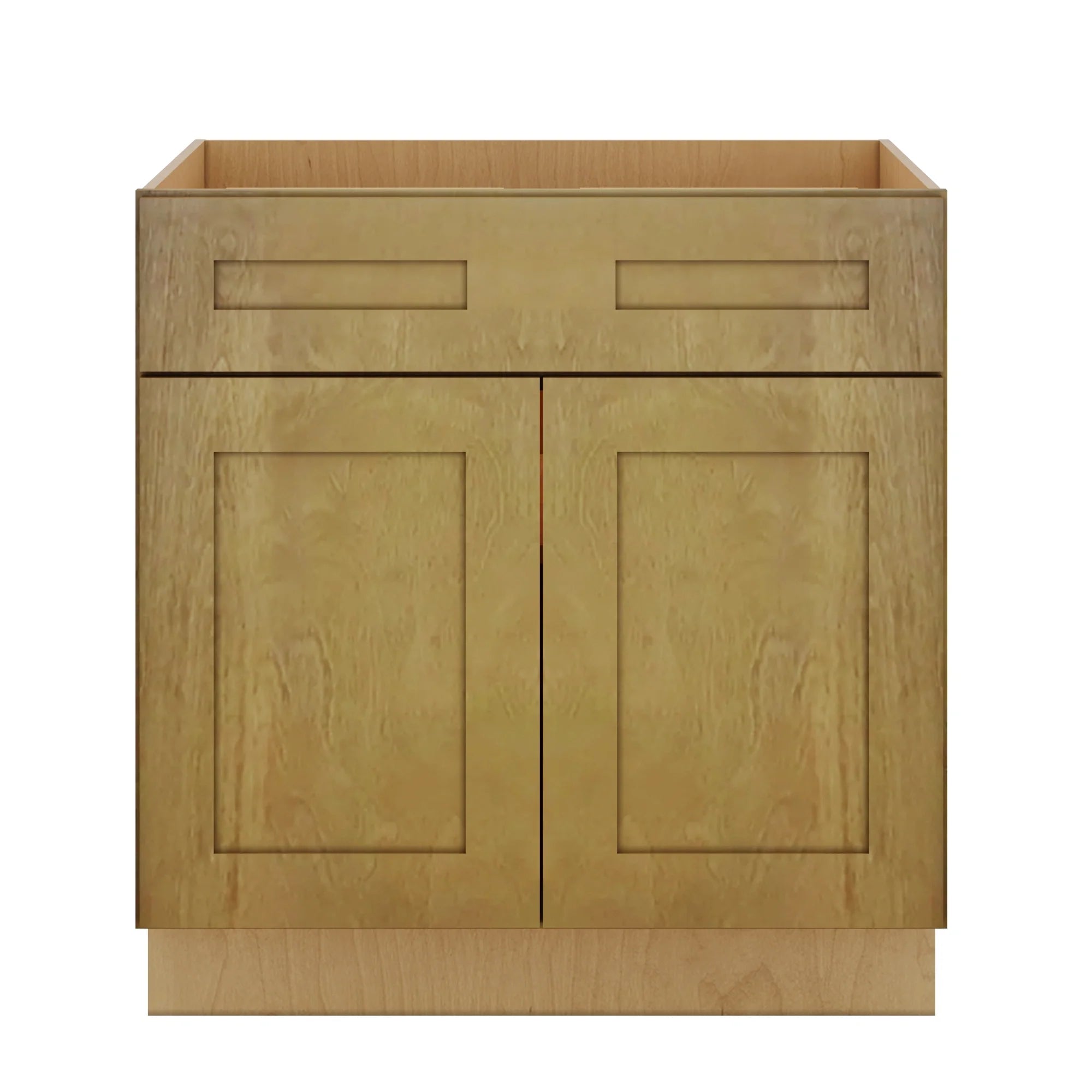 Modernform Cabinet Natural Shaker 33" W X 34 1/2" H X 24" D Double Door Base Cabinet