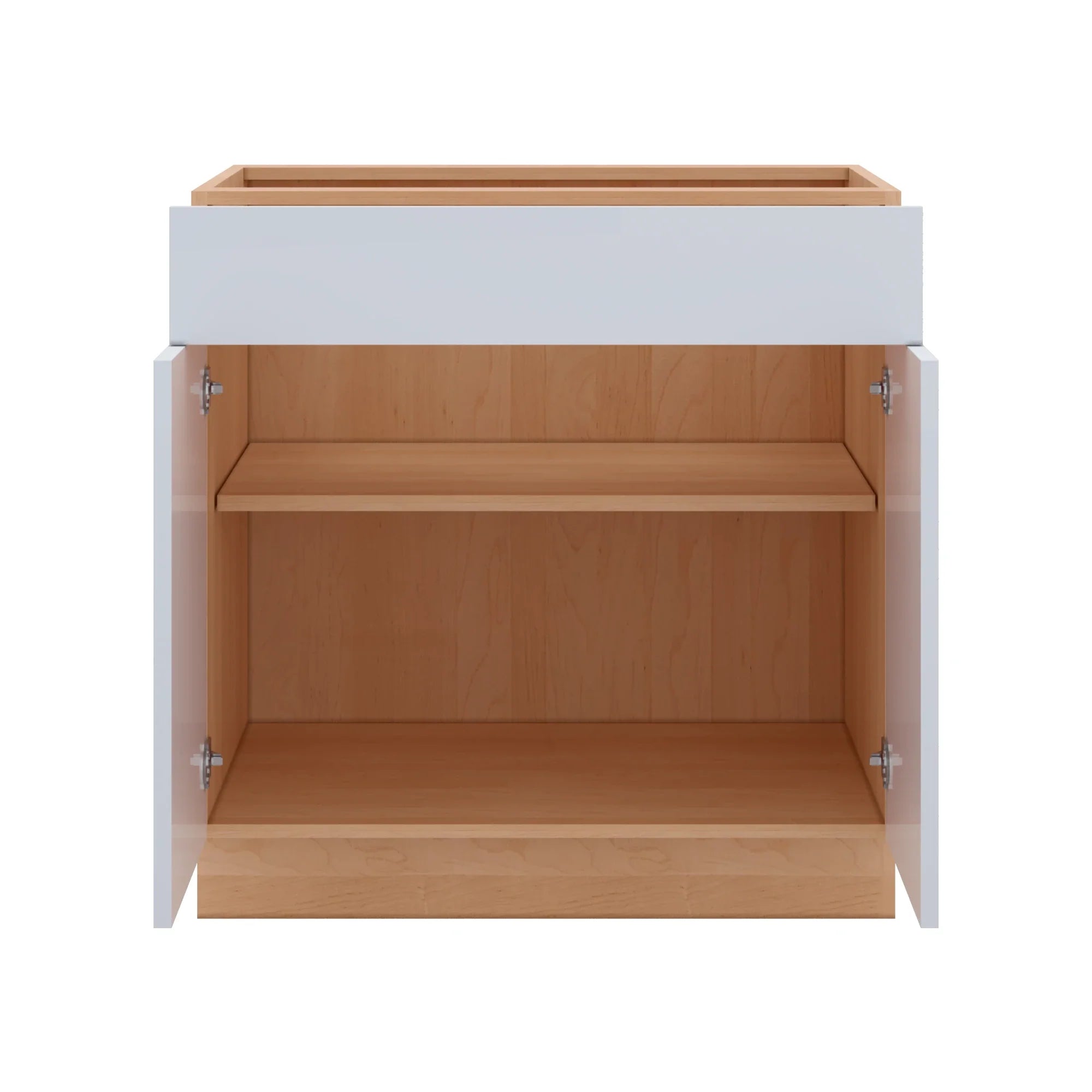 Modernform Cabinet Gloss White 33" W X 34 1/2" H X 24" D Double Door Base Cabinet