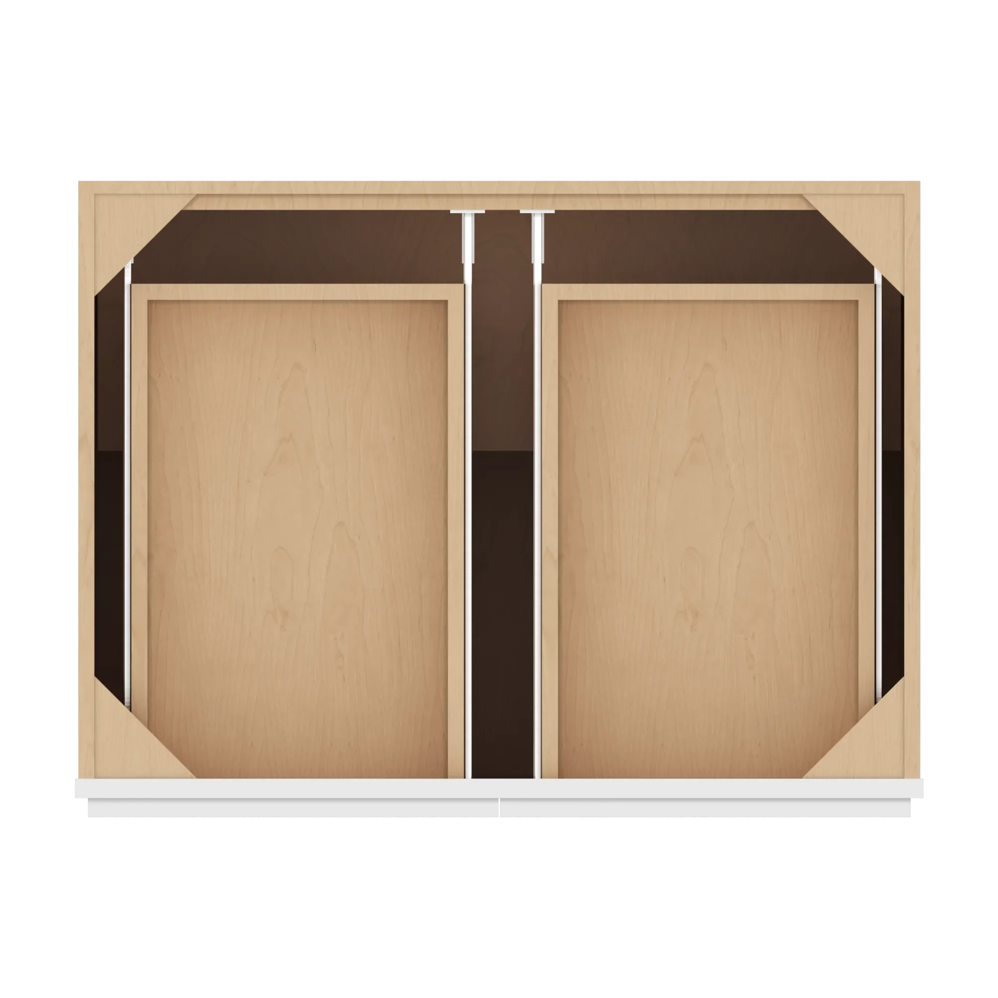cnc luxor 5 piece white 33 w 2 drawer double door base cabinet