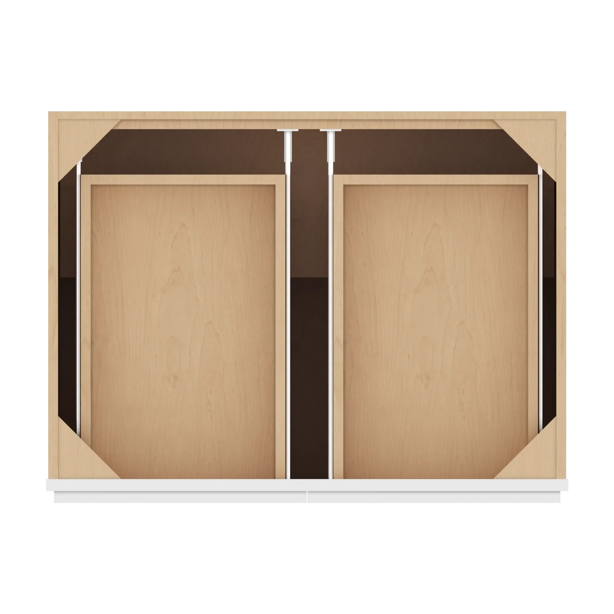 cnc luxor white 33 w 2 drawer double door base cabinet