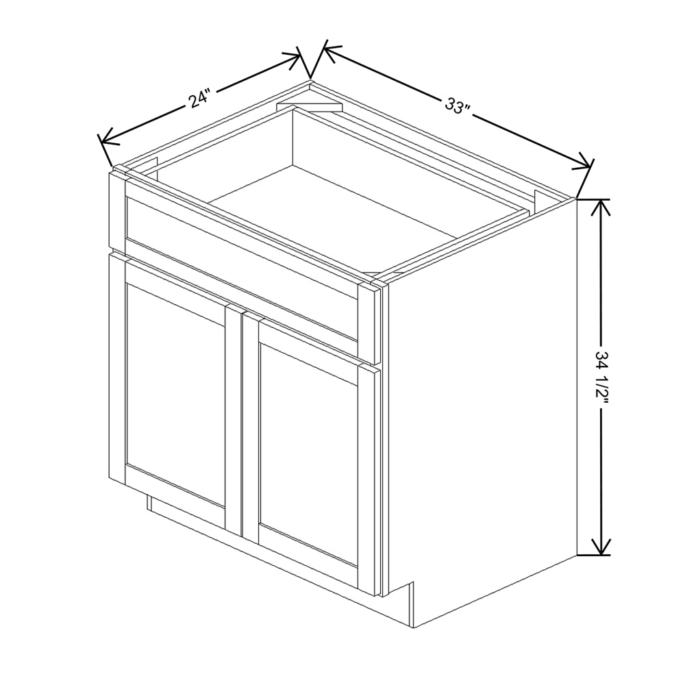 Wolf Classic Dartmouth 5-piece Biscayne Paint 33"W Base Cabinet