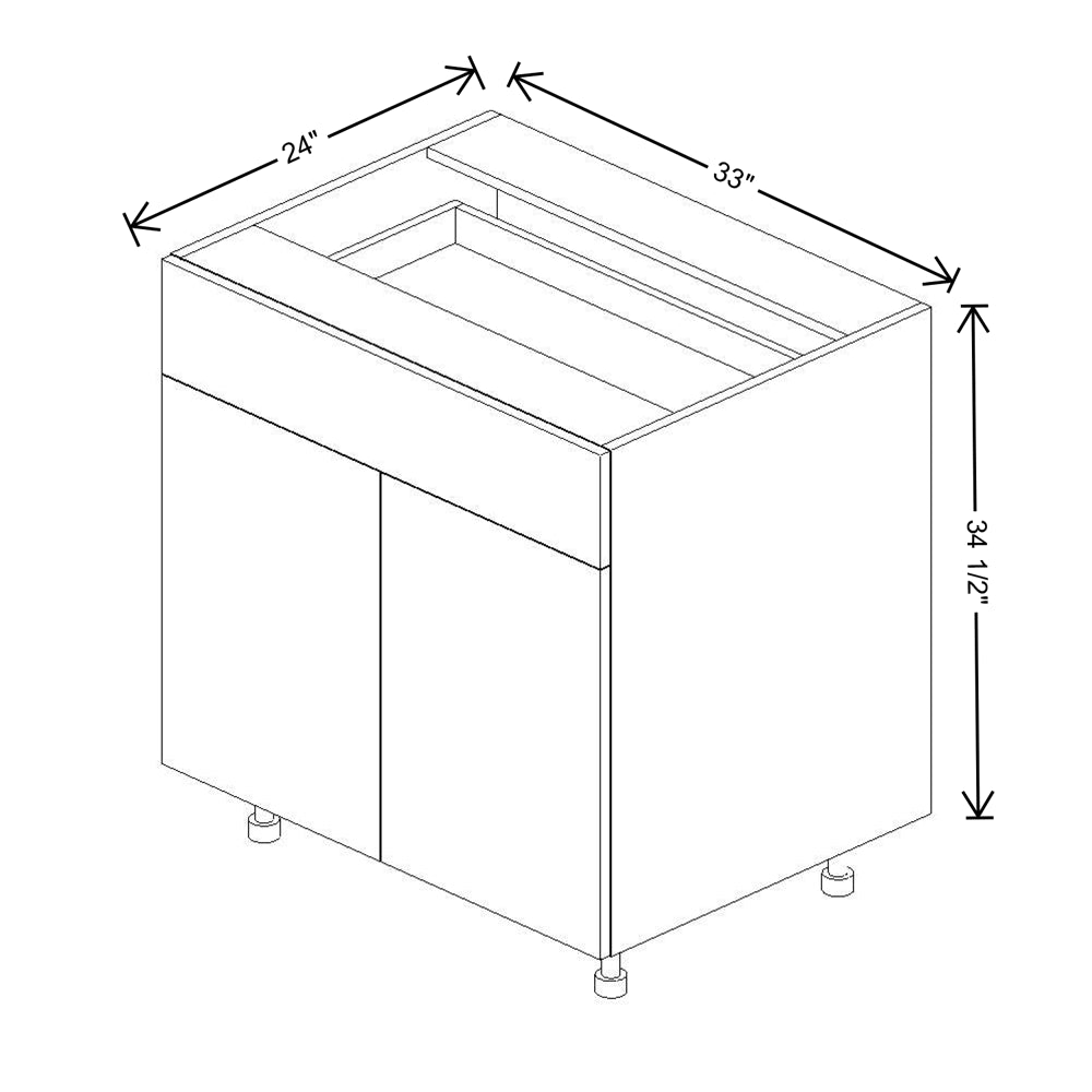 Fabuwood Illume Tuscany Nocce 3 33"W Double Door