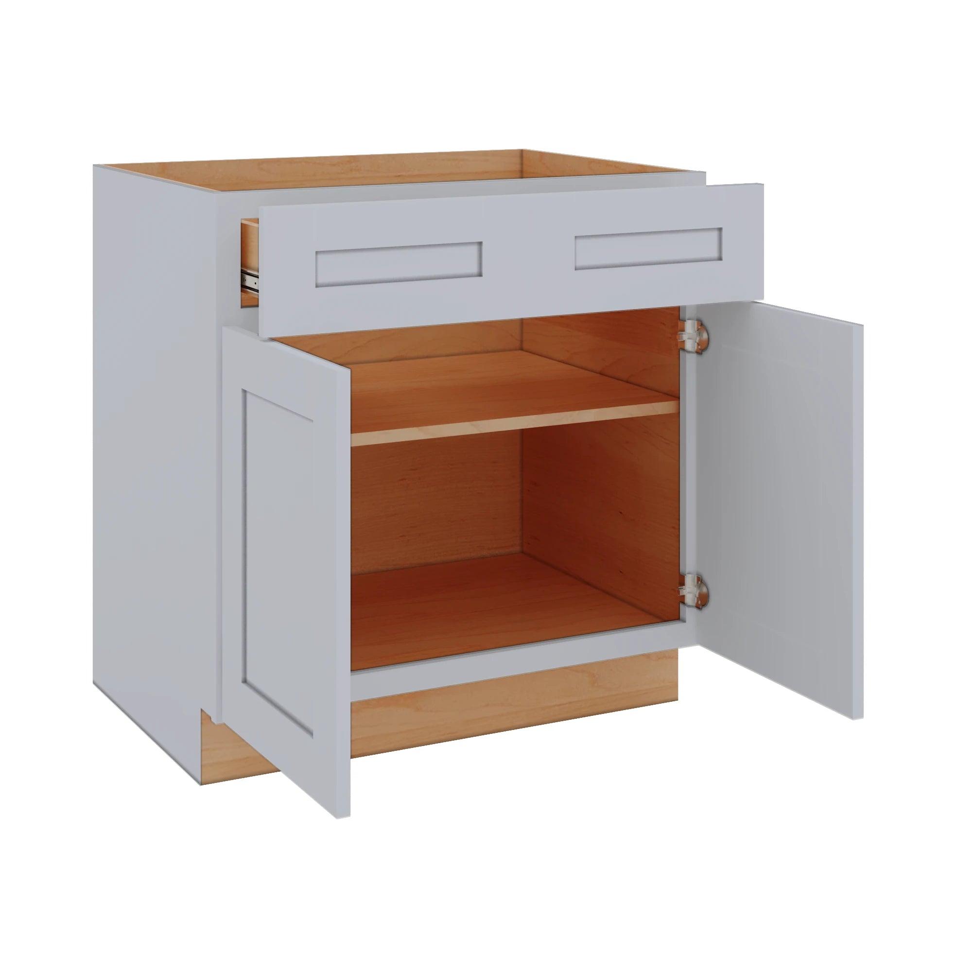 Modernform Cabinet Grey Shaker 33" W X 34 1/2" H X 24" D Double Door Base Cabinet