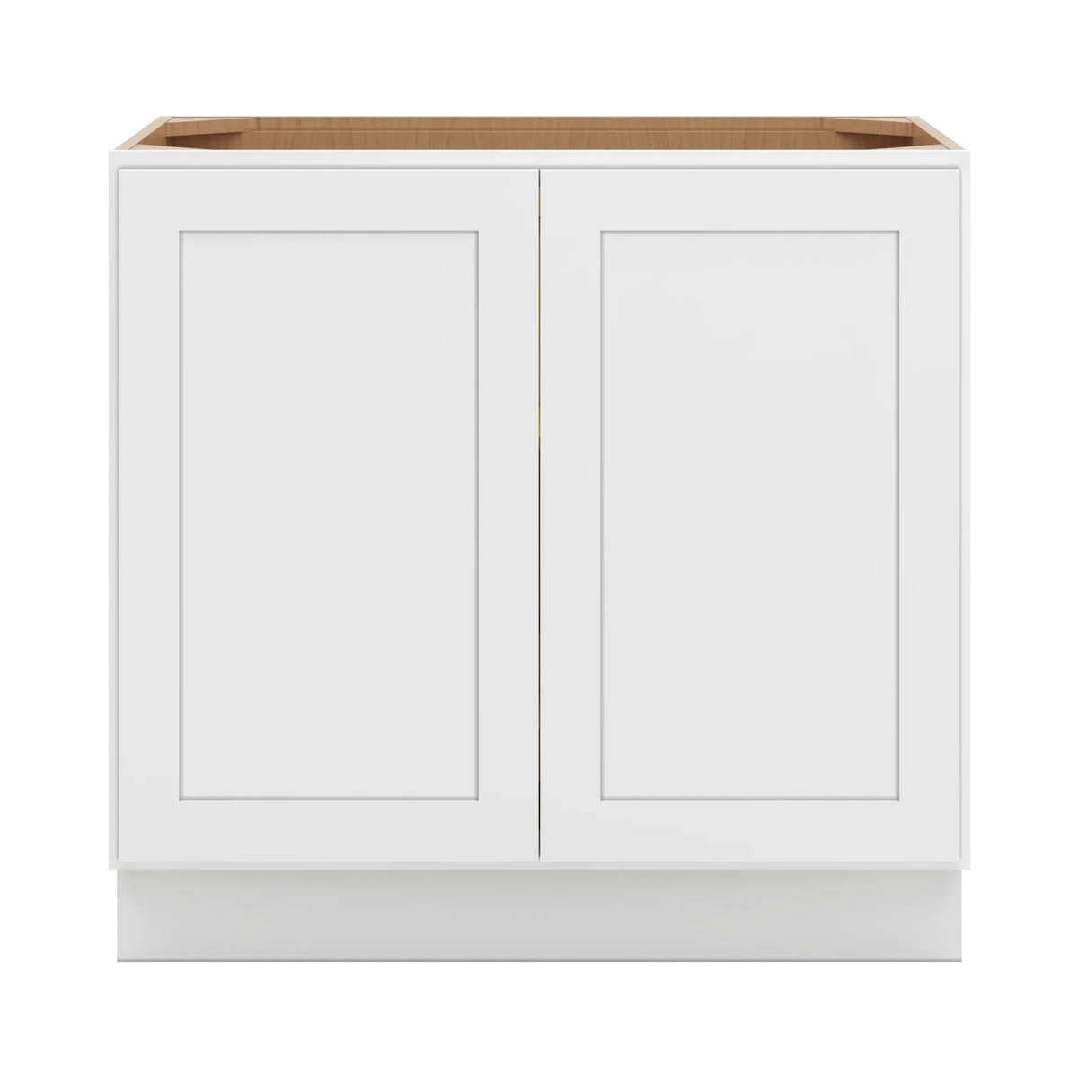 cnc luxor white 36 w full height double door base cabinet w 1 pullout shelf