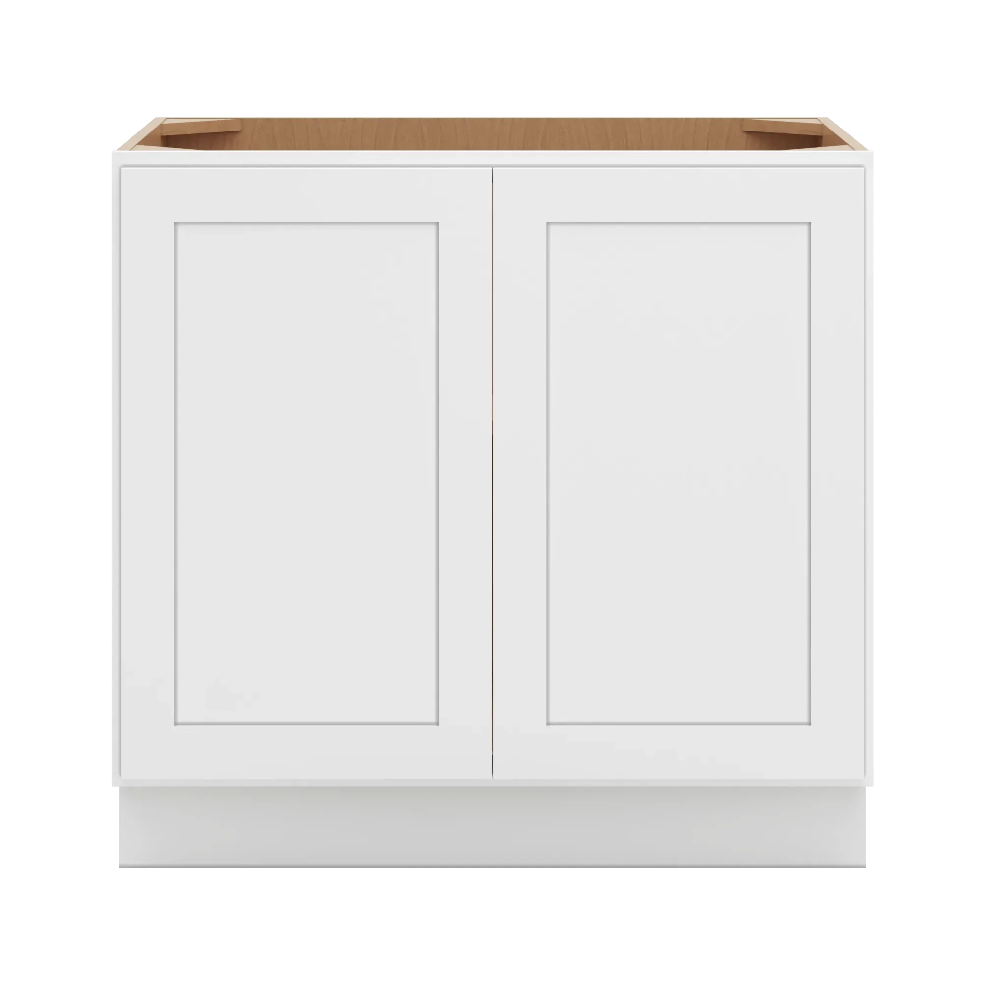 cnc luxor 5 piece white 36 w full height double door base cabinet