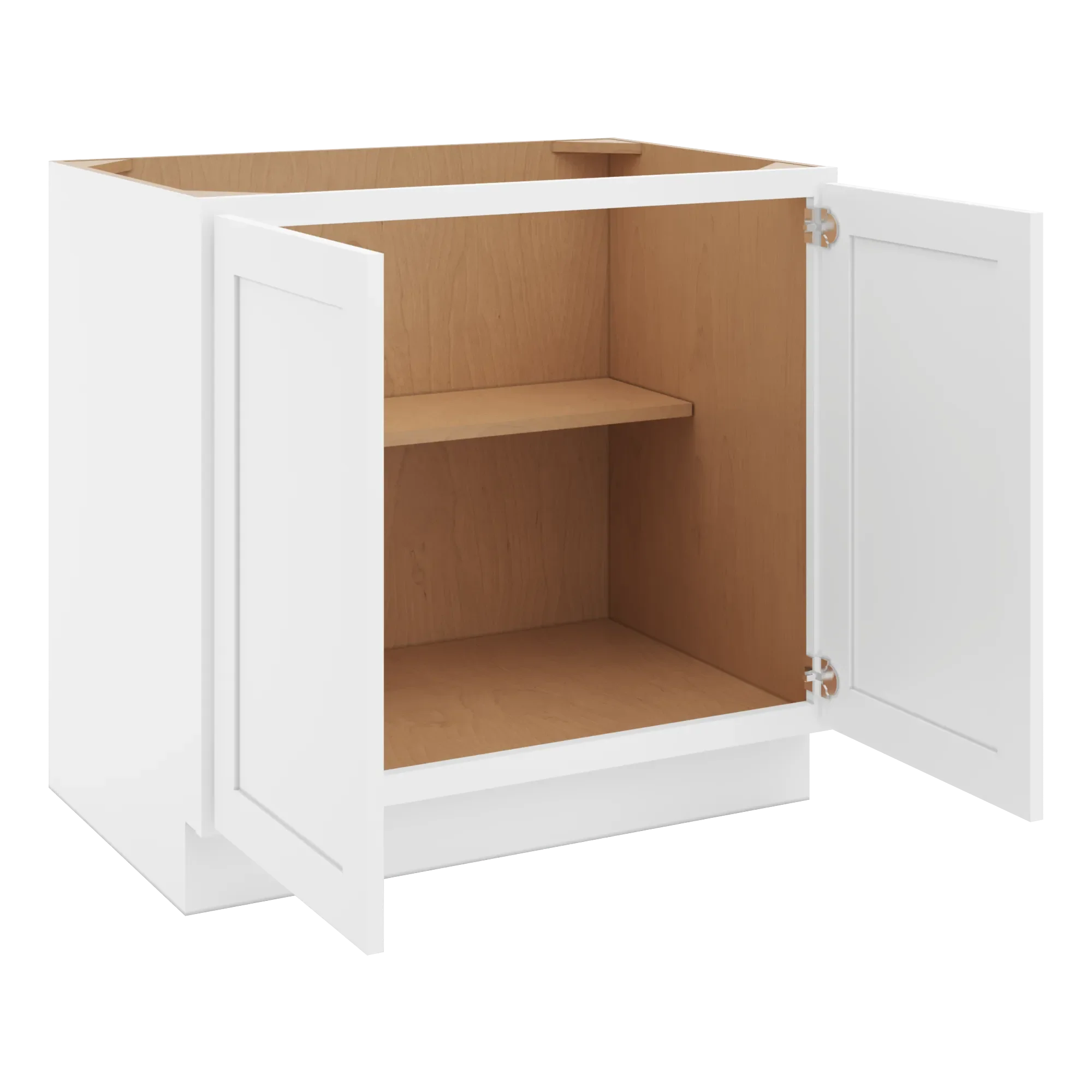 cnc luxor 5 piece white 36 w full height double door base cabinet