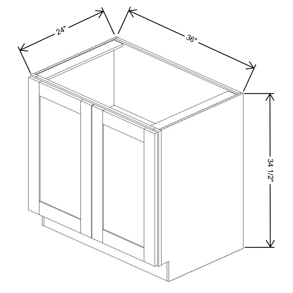 Fabuwood Allure Fusion Oyster 36"W Base Double Full Doors