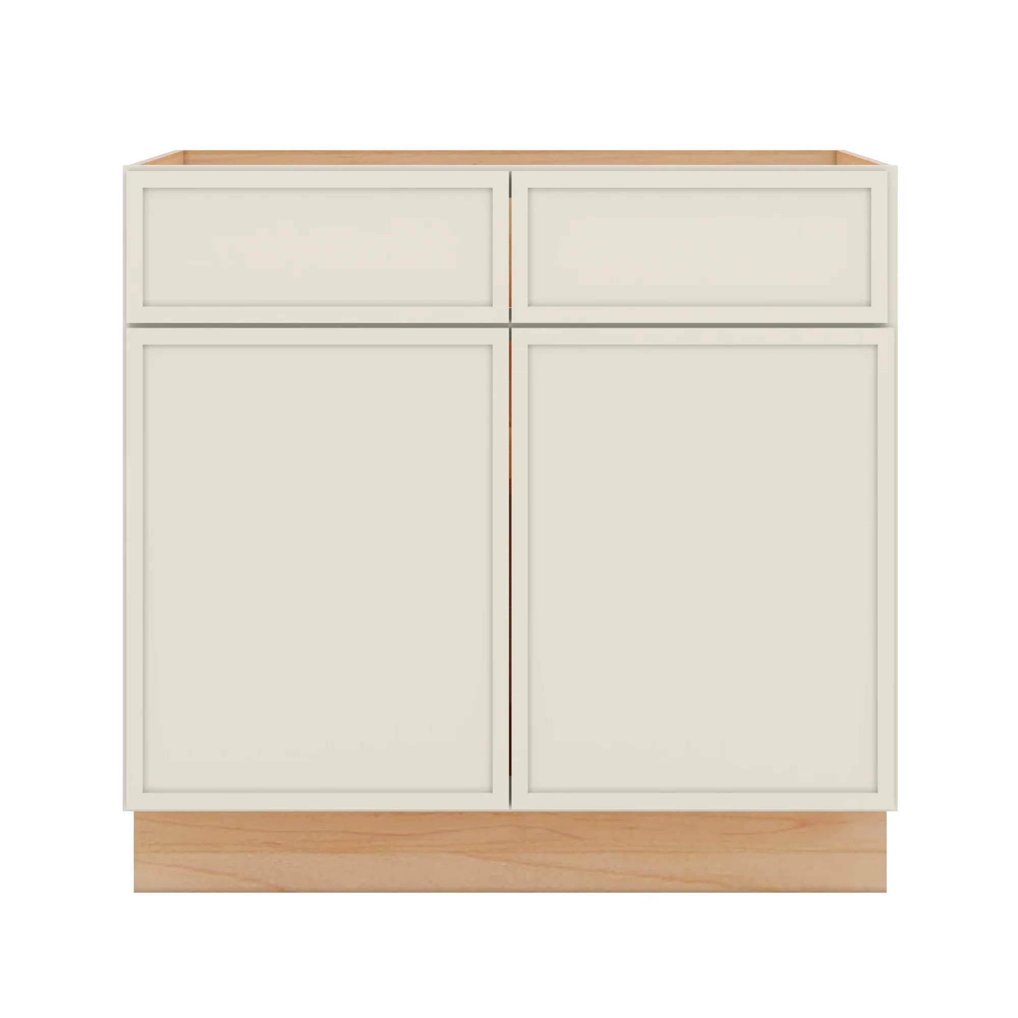 Modernform Cabinet Slim Dove White 36" W X 34 1/2" H X 24" D Double Door Base Cabinet