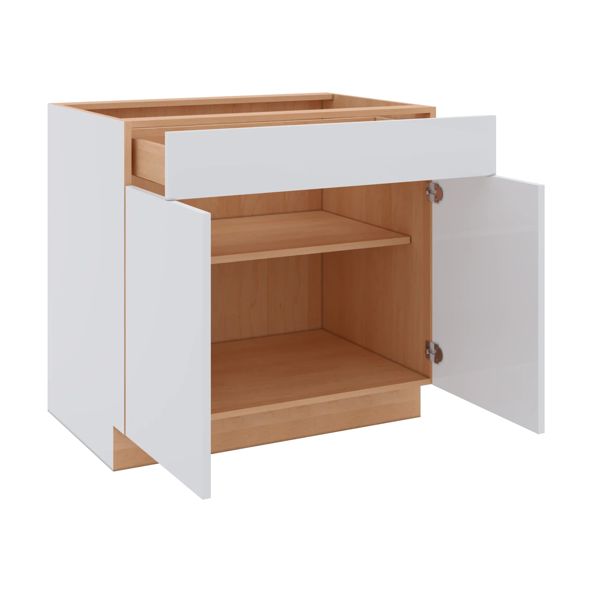 Modernform Cabinet Gloss White 36" W X 34 1/2" H X 24" D Double Door Base Cabinet