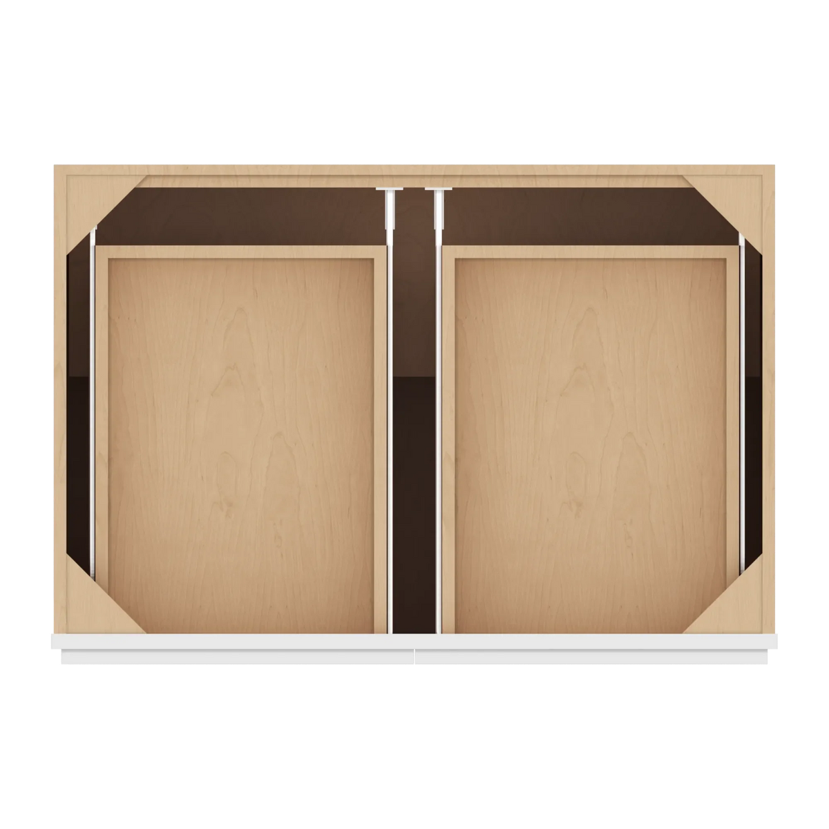 cnc luxor white 36 w 2 drawer double door base cabinet