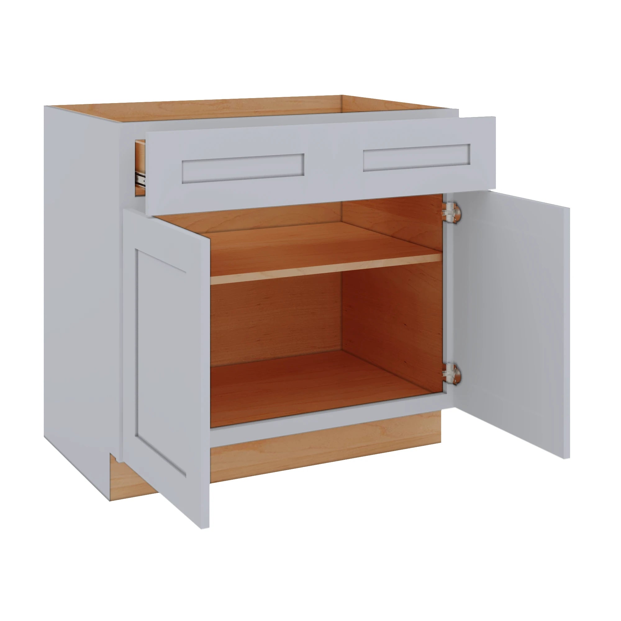 Modernform Cabinet Grey Shaker 36" W X 34 1/2" H X 24" D Double Door Base Cabinet