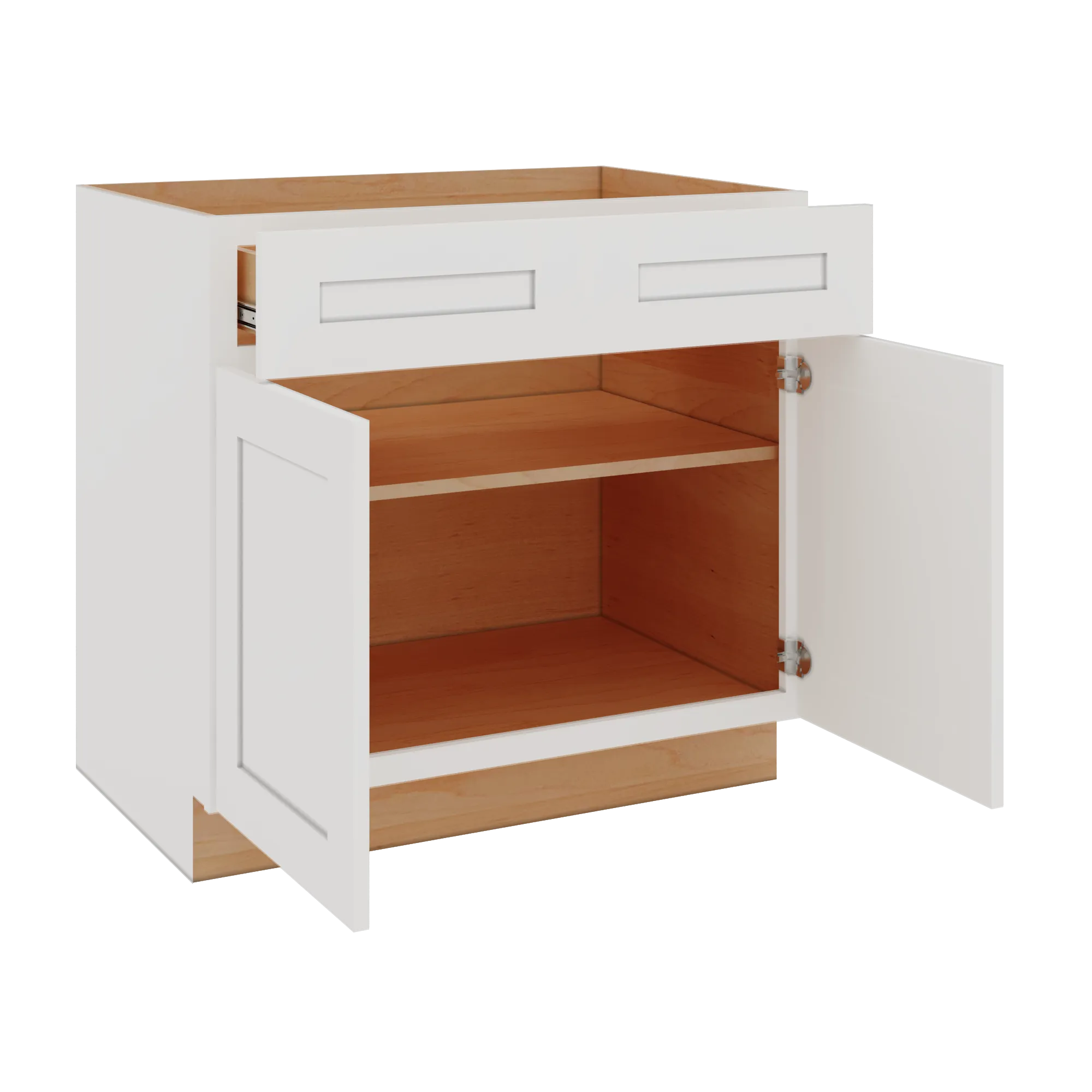 Modernform Cabinet White Shaker 36" W X 34 1/2" H X 24" D Double Door Base Cabinet