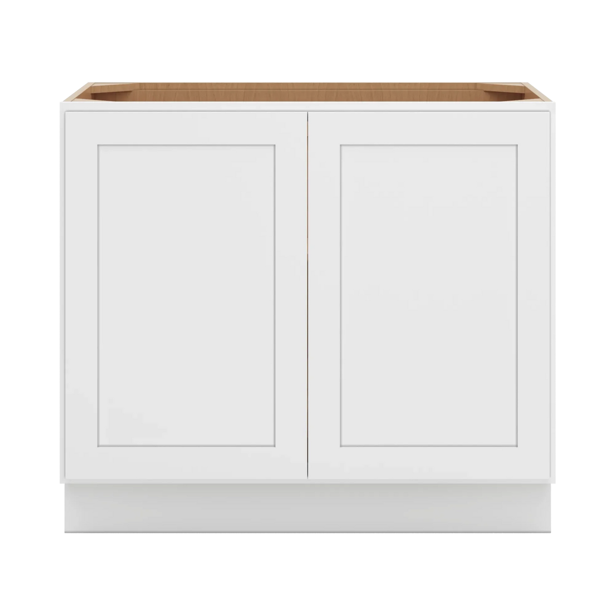 cnc luxor white 39 w full height double door base cabinet w 1 pullout shelf