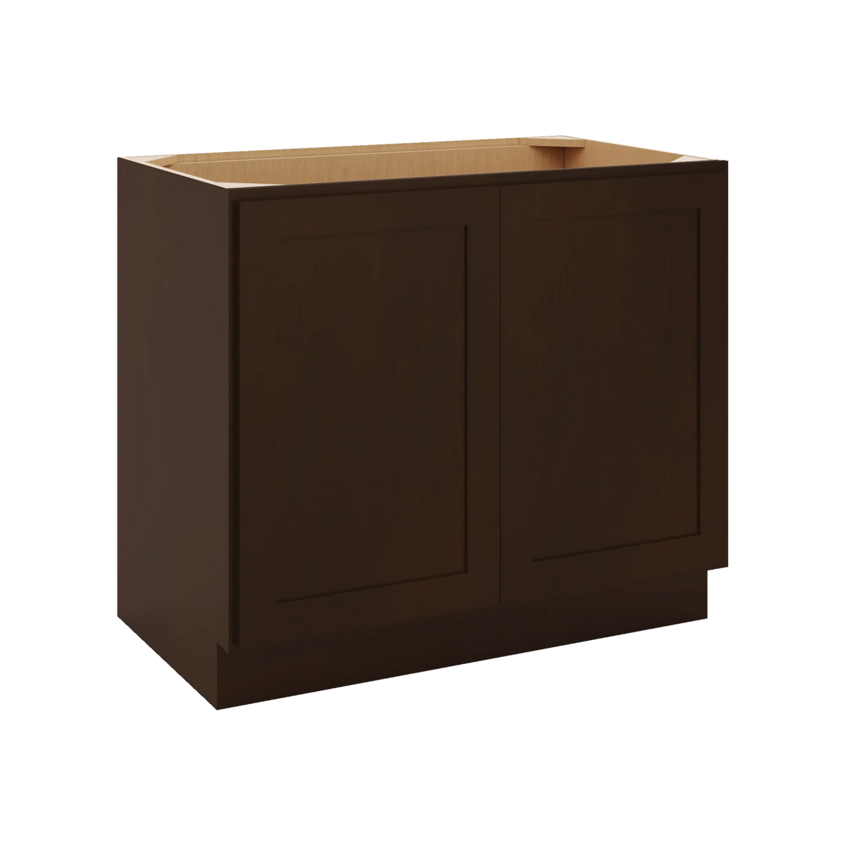 CNC Luxor 5-Piece Espresso 39" W Full Height Double Door Base Cabinet W/ 2 Pullout Shelf