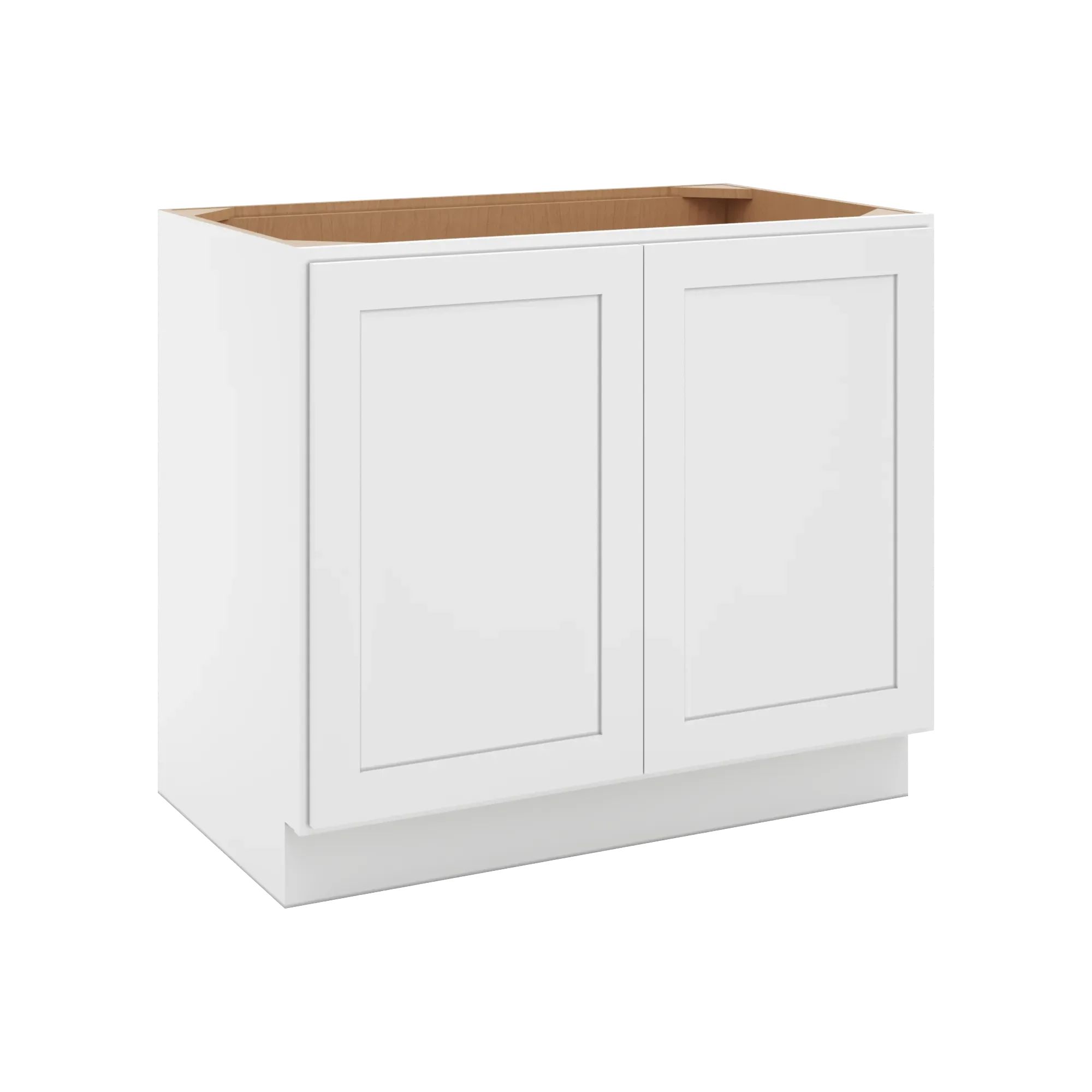 cnc luxor 5 piece white 39 w full height double door base cabinet w 2 pullout shelf
