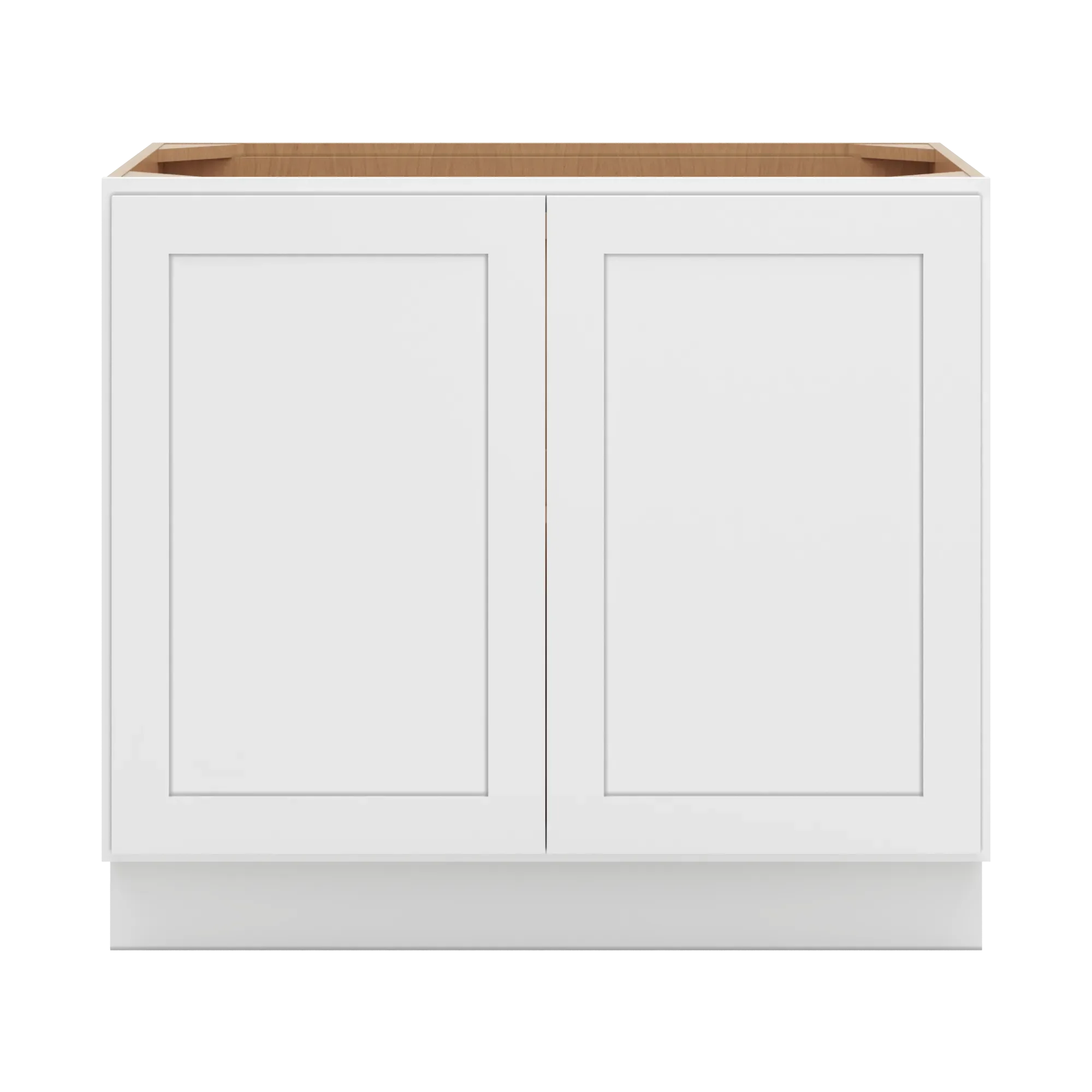 cnc luxor 5 piece white 39 w full height double door base cabinet w 2 pullout shelf