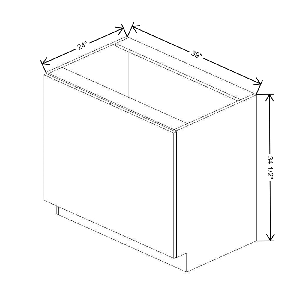 CNC Concord Elegant Ocean 39" W Full Height Double Door Base Cabinet