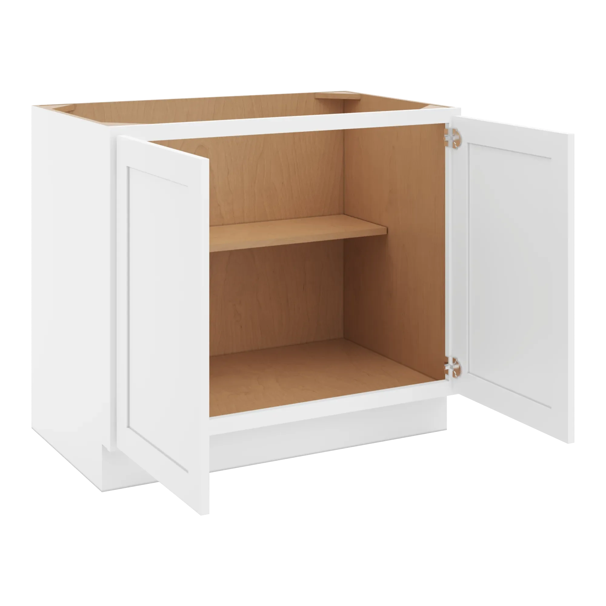 cnc luxor 5 piece white 39 w full height double door base cabinet