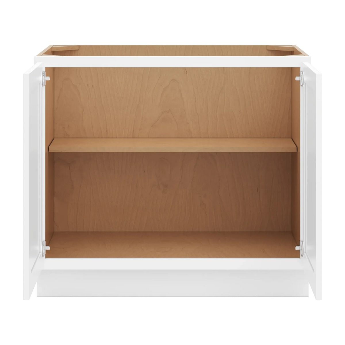 cnc luxor white 39 w full height double door base cabinet