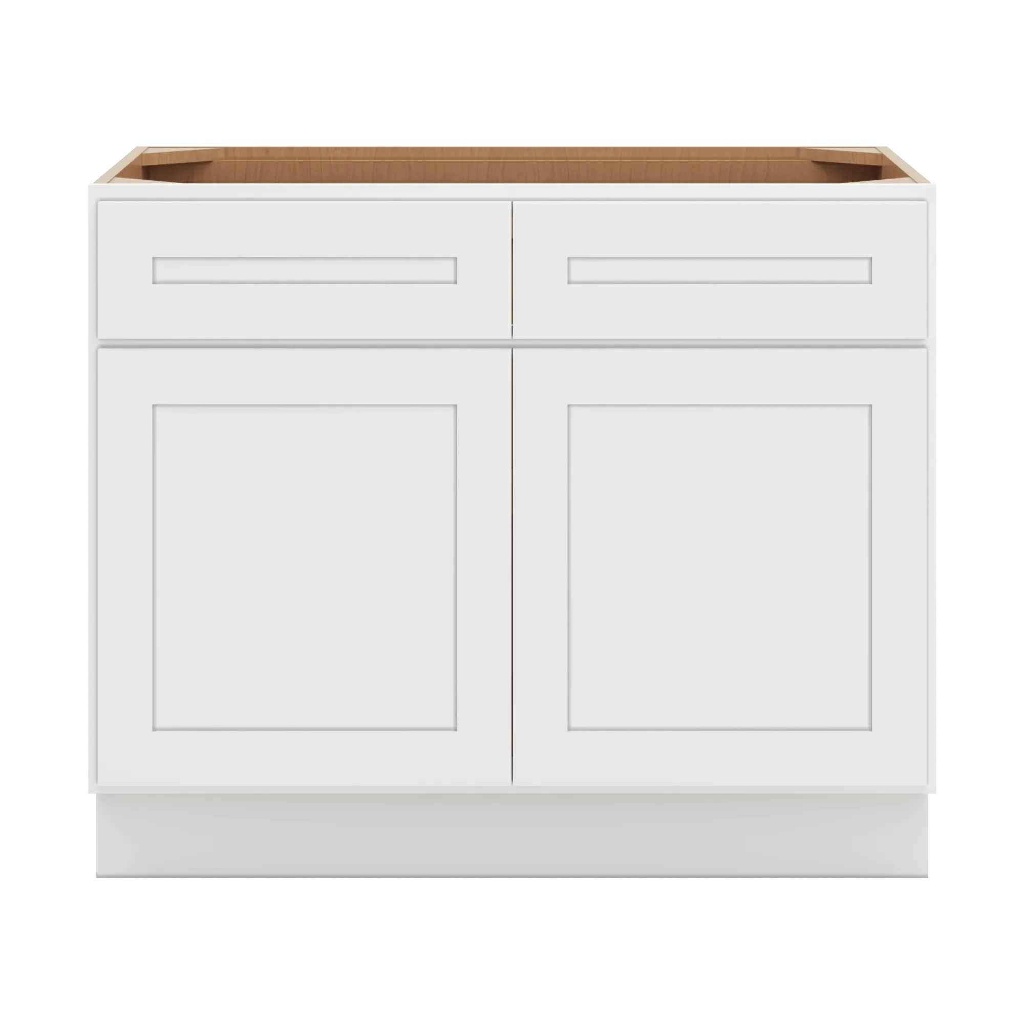 cnc luxor 5 piece white 39 w x 32 1 2 h double door 2 drawer base cabinet